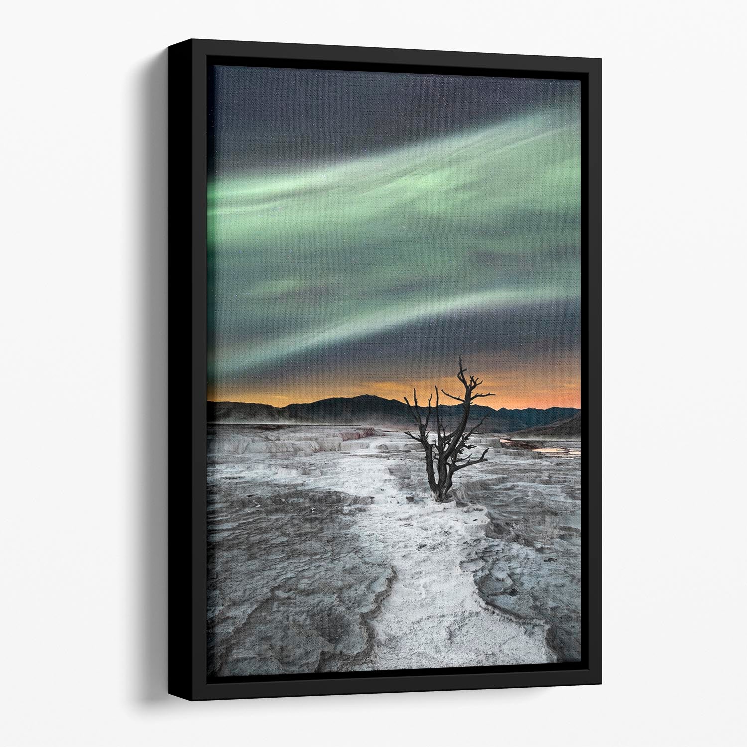 Magic Aurora Floating Framed Canvas - Canvas Art Rocks - 1
