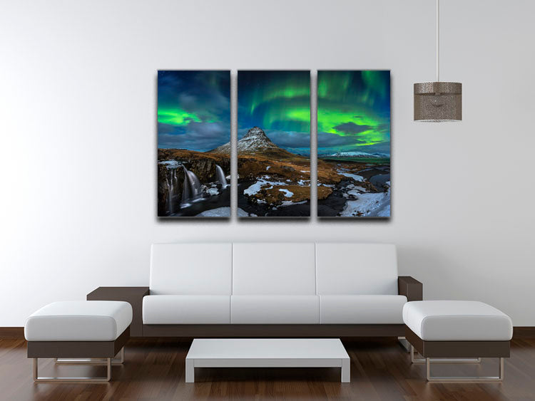 Magic Night 3 Split Panel Canvas Print - Canvas Art Rocks - 3