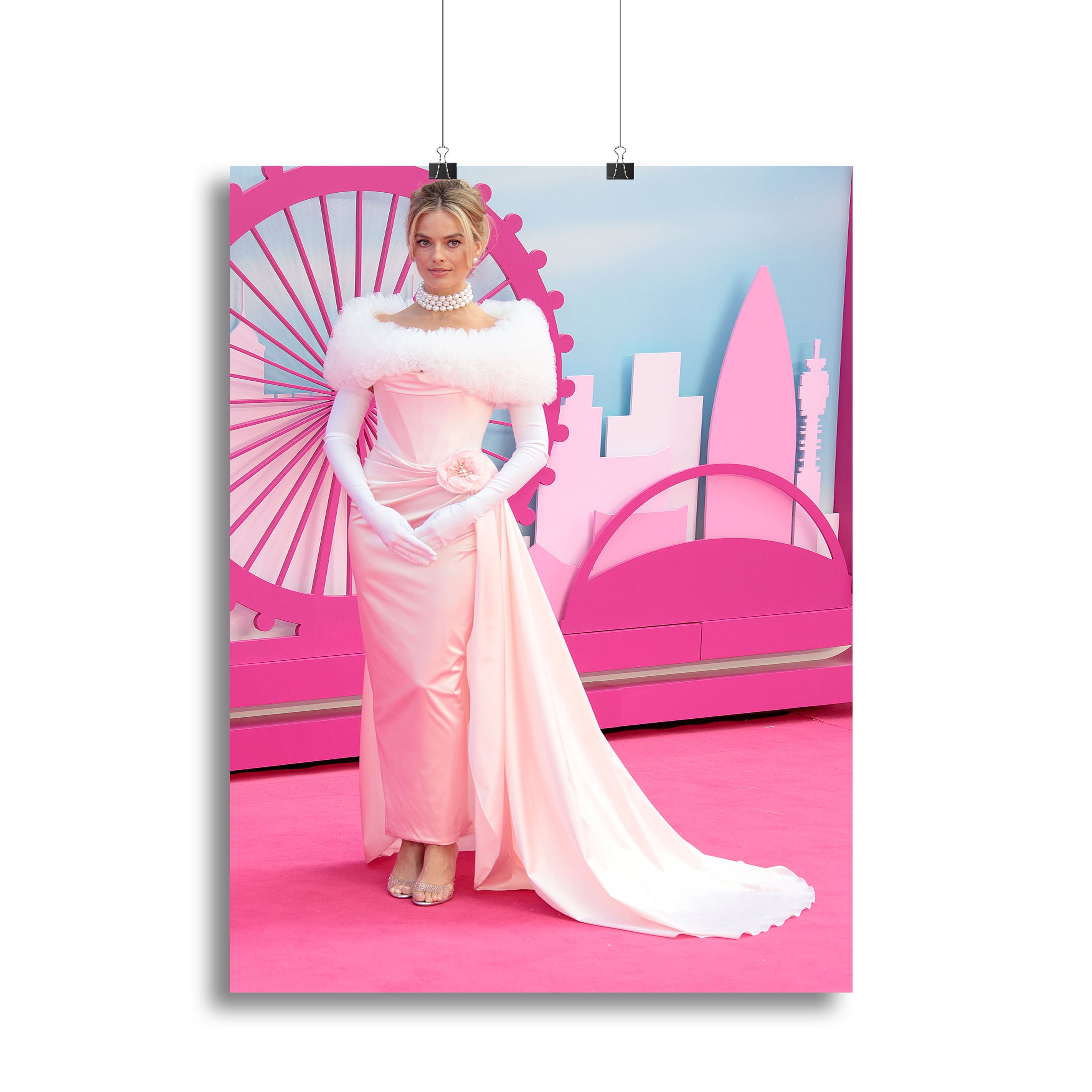 Margot Robbie at the Barbie premiere Canvas Print or Poster - Canvas Art Rocks - 2