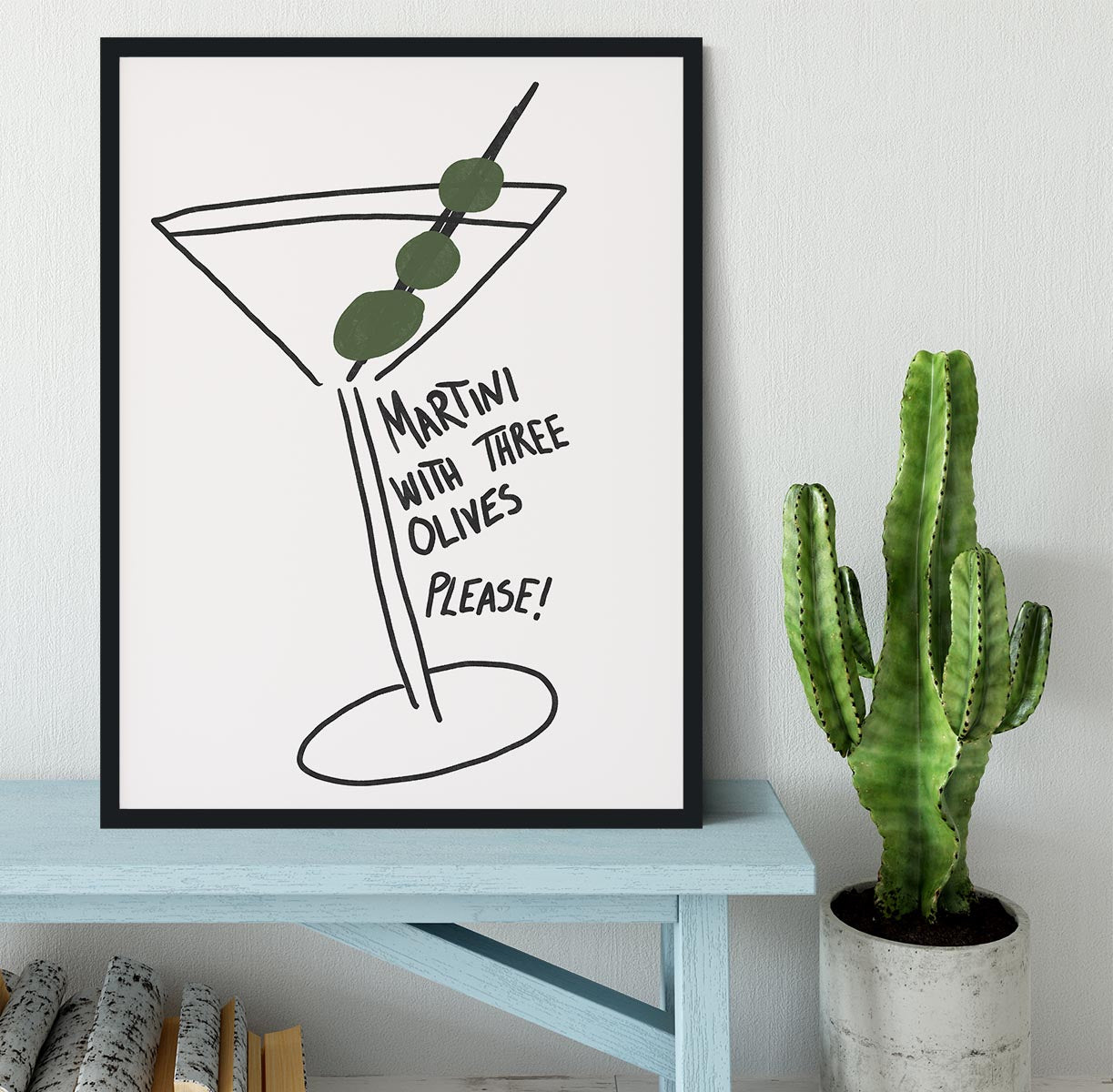 Martini Three Olives Framed Print - Canvas Art Rocks - 2