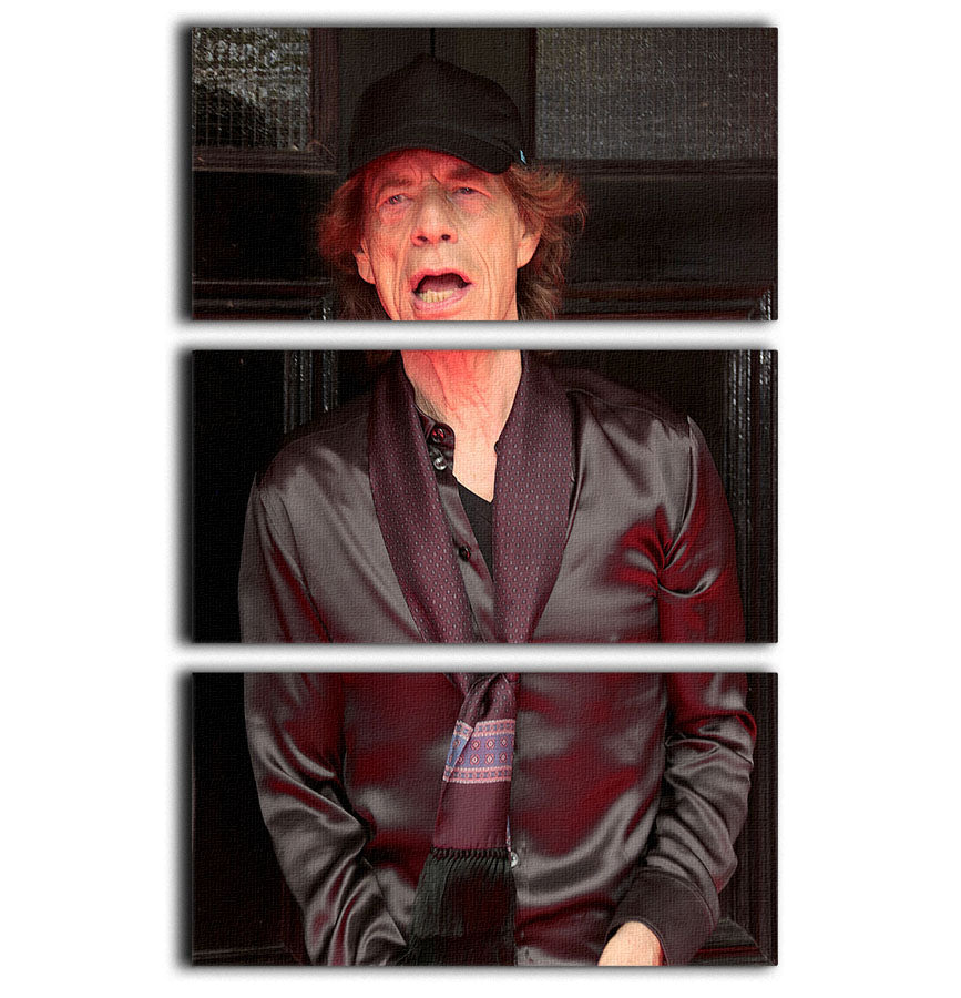 Mick Jagger Rolling Stones Hackney Diamonds launch event 3 Split Panel Canvas Print - Canvas Art Rocks - 1