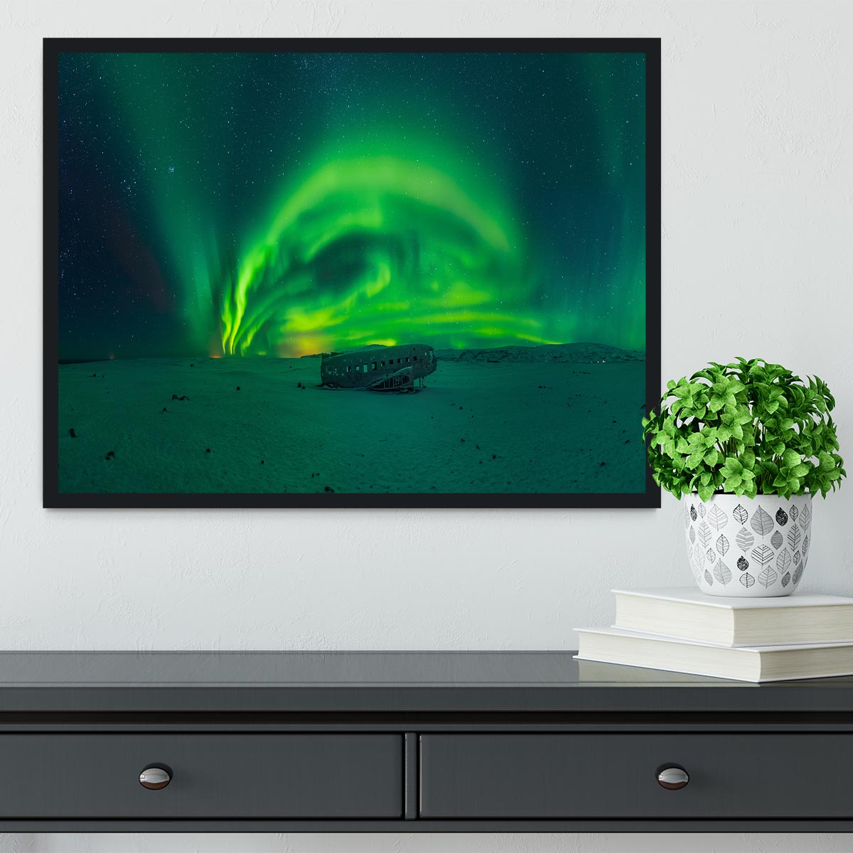 Night in Iceland Framed Print - Canvas Art Rocks - 2