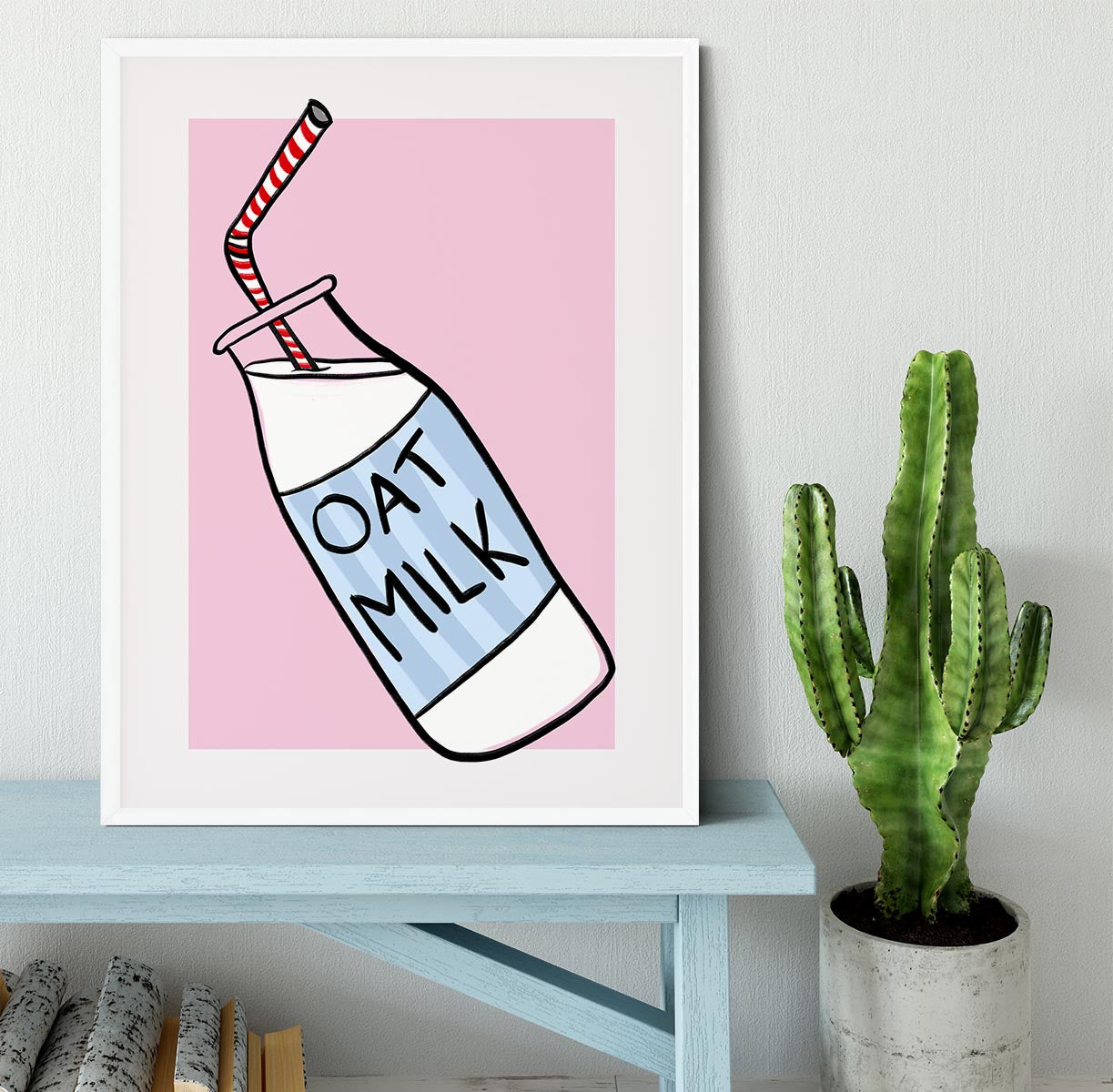 Oat Milk Framed Print - Canvas Art Rocks -6