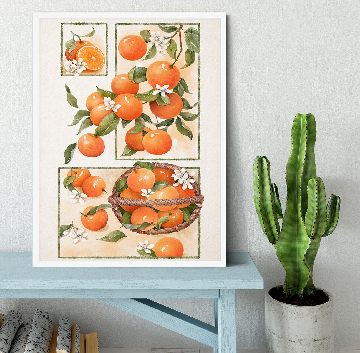 Orange Blossom Lock Framed Print - Canvas Art Rocks -6