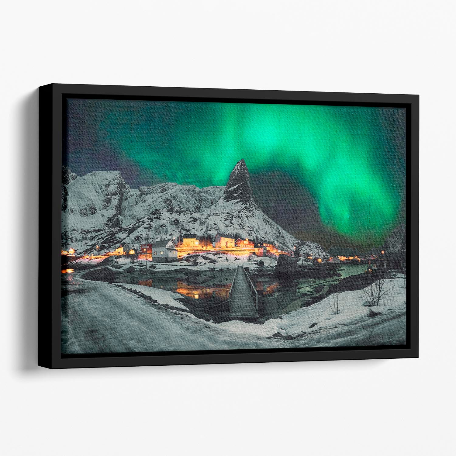 Over The Mountain Floating Framed Canvas - Canvas Art Rocks - 1