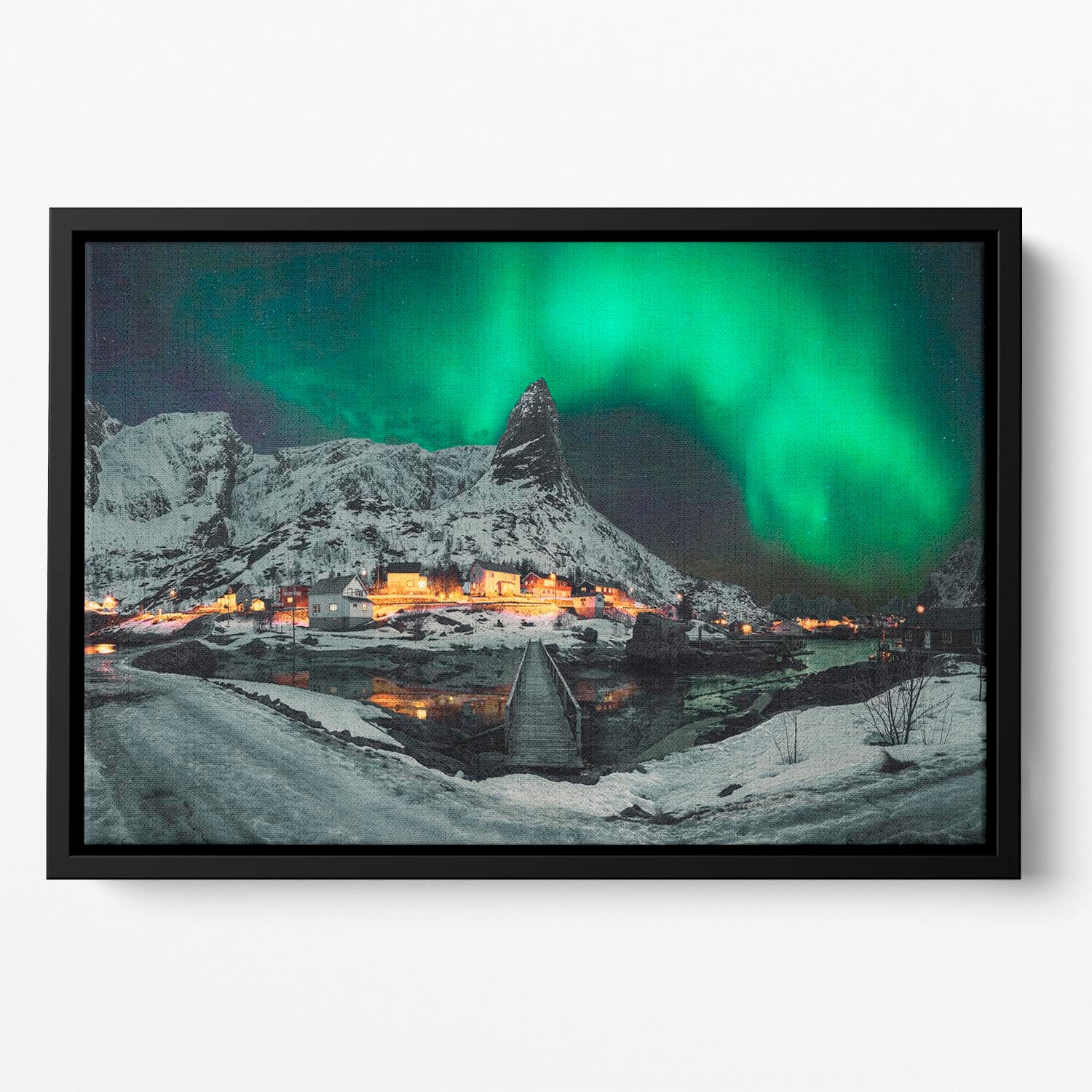 Over The Mountain Floating Framed Canvas - Canvas Art Rocks - 2
