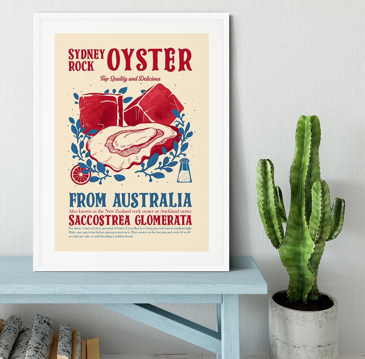 Oyster kitchen decor Framed Print - Canvas Art Rocks - 5