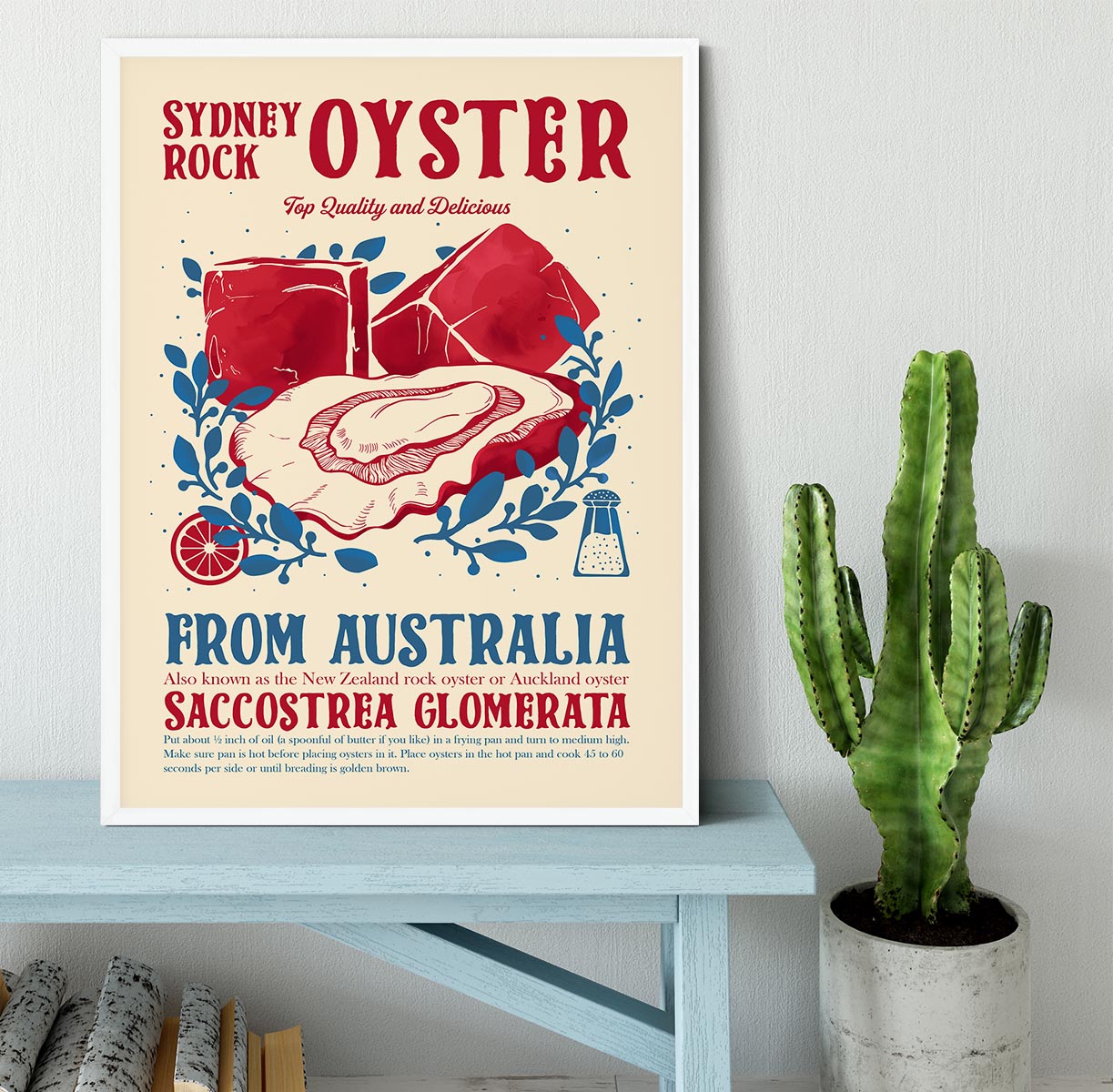 Oyster kitchen decor Framed Print - Canvas Art Rocks -6