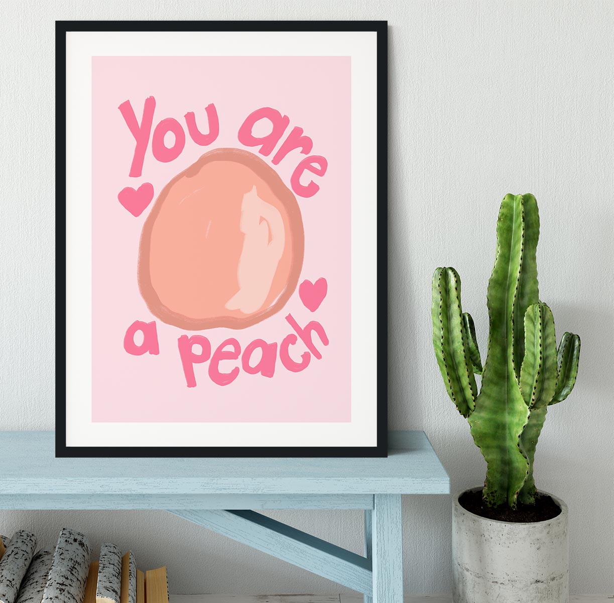 Peach Framed Print - Canvas Art Rocks - 1