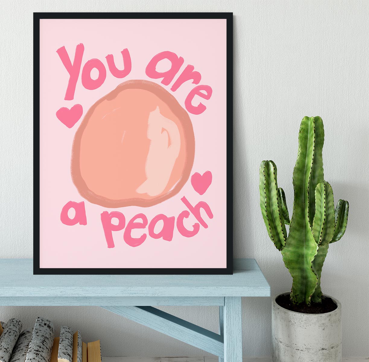 Peach Framed Print - Canvas Art Rocks - 2