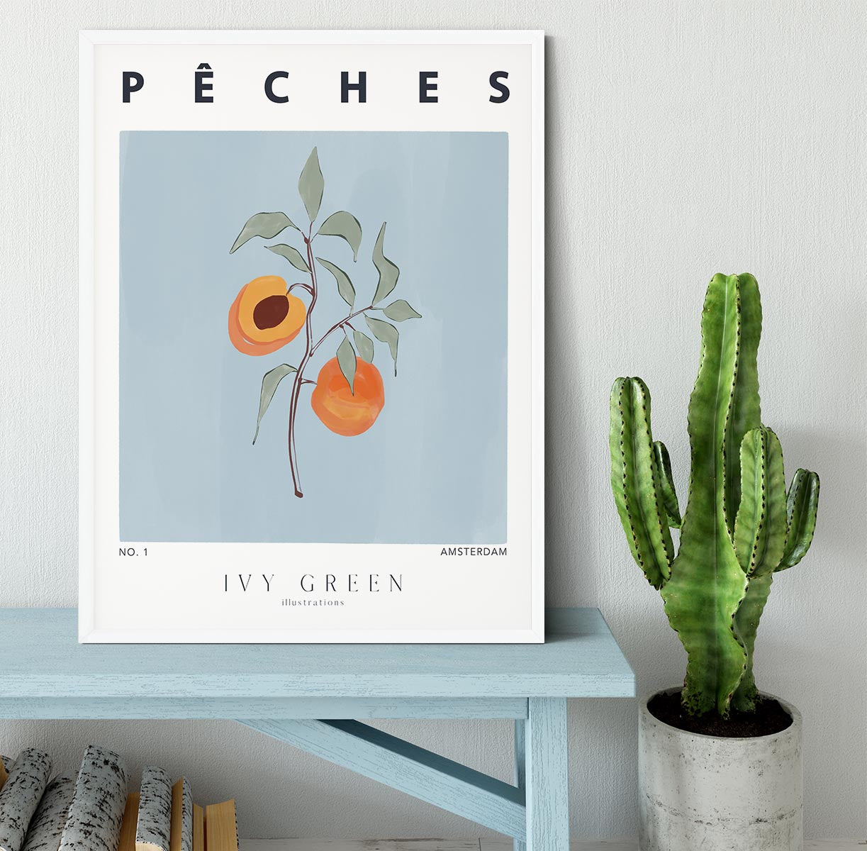 Peaches Framed Print - Canvas Art Rocks -6