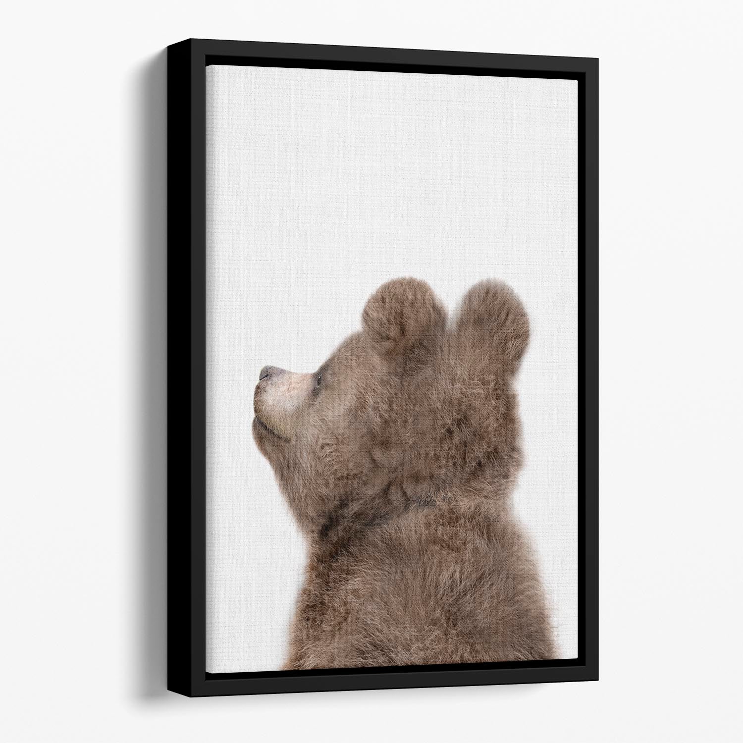 Peekaboo Baby Bear Back Floating Framed Canvas - 1x - 1