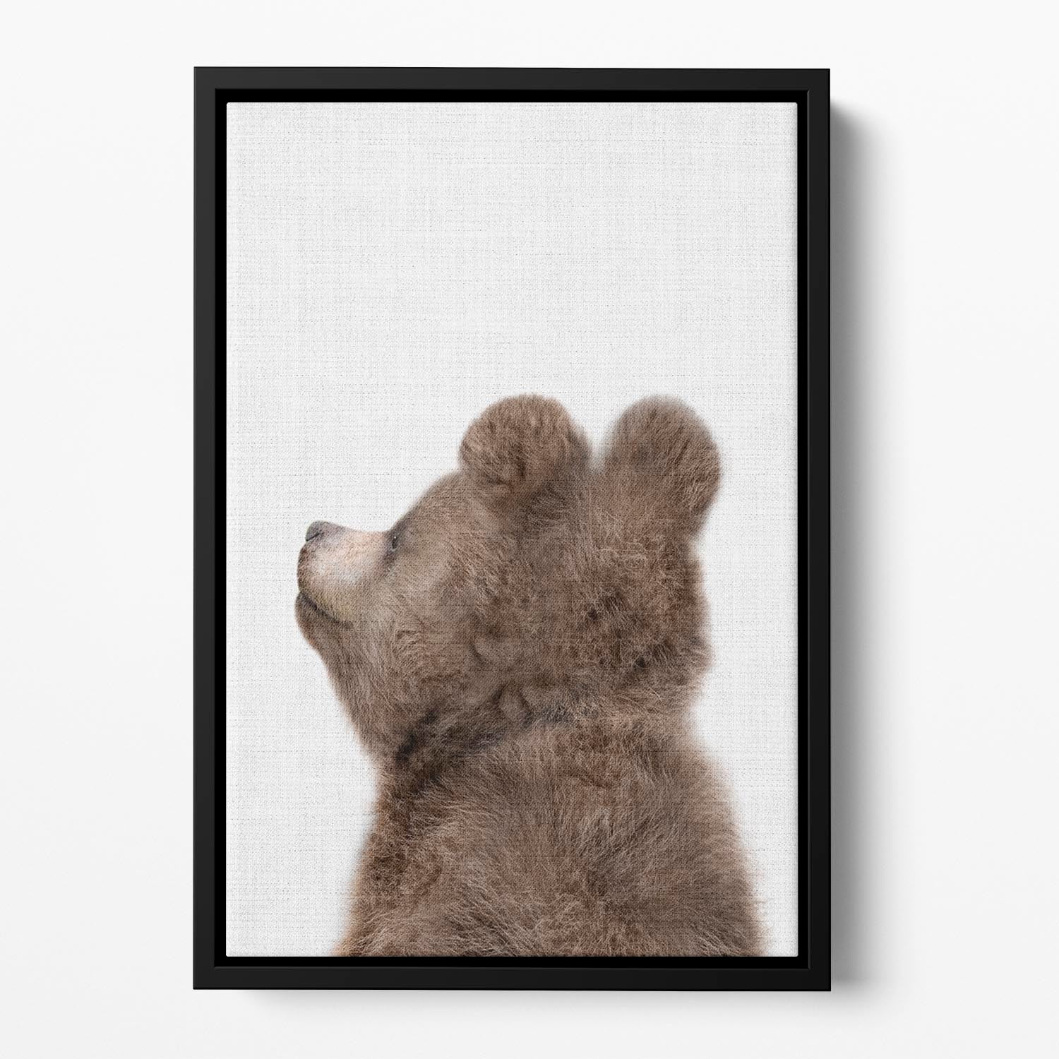 Peekaboo Baby Bear Back Floating Framed Canvas - 1x - 2