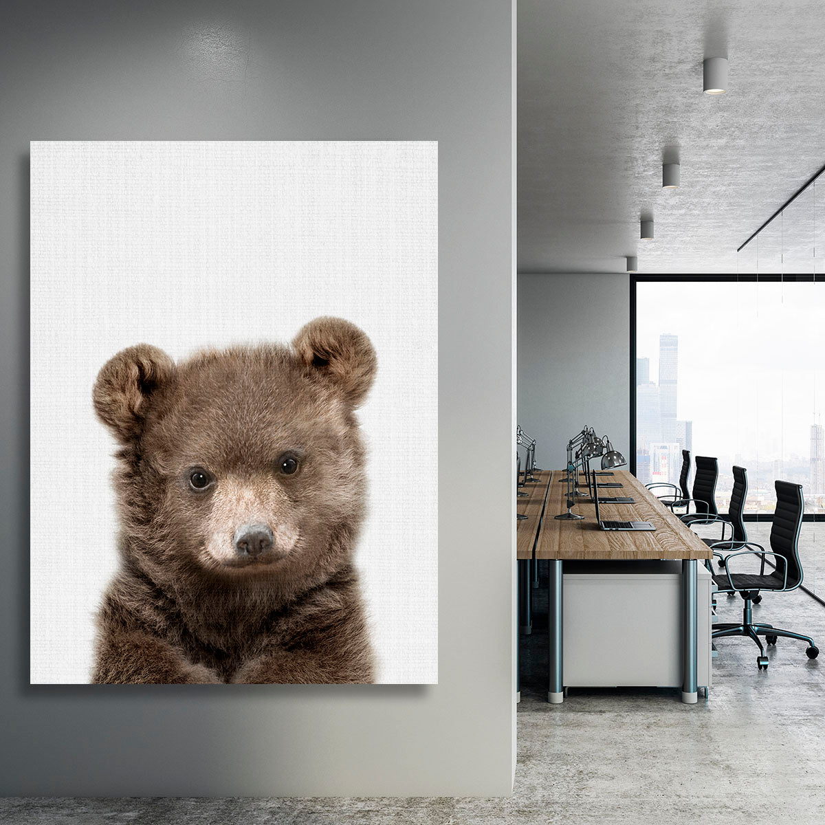 Peekaboo Baby Bear Canvas Print or Poster - 1x - 3