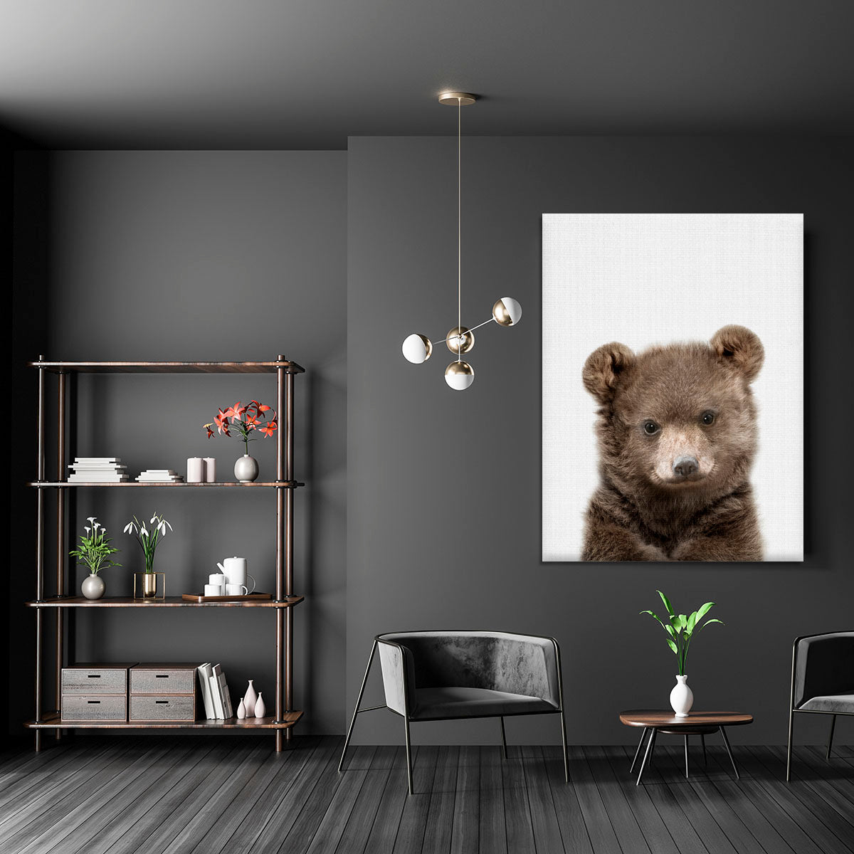 Peekaboo Baby Bear Canvas Print or Poster - 1x - 5
