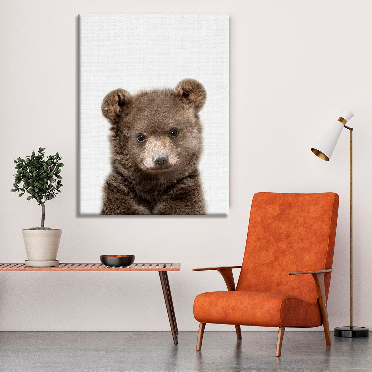 Peekaboo Baby Bear Canvas Print or Poster - 1x - 6