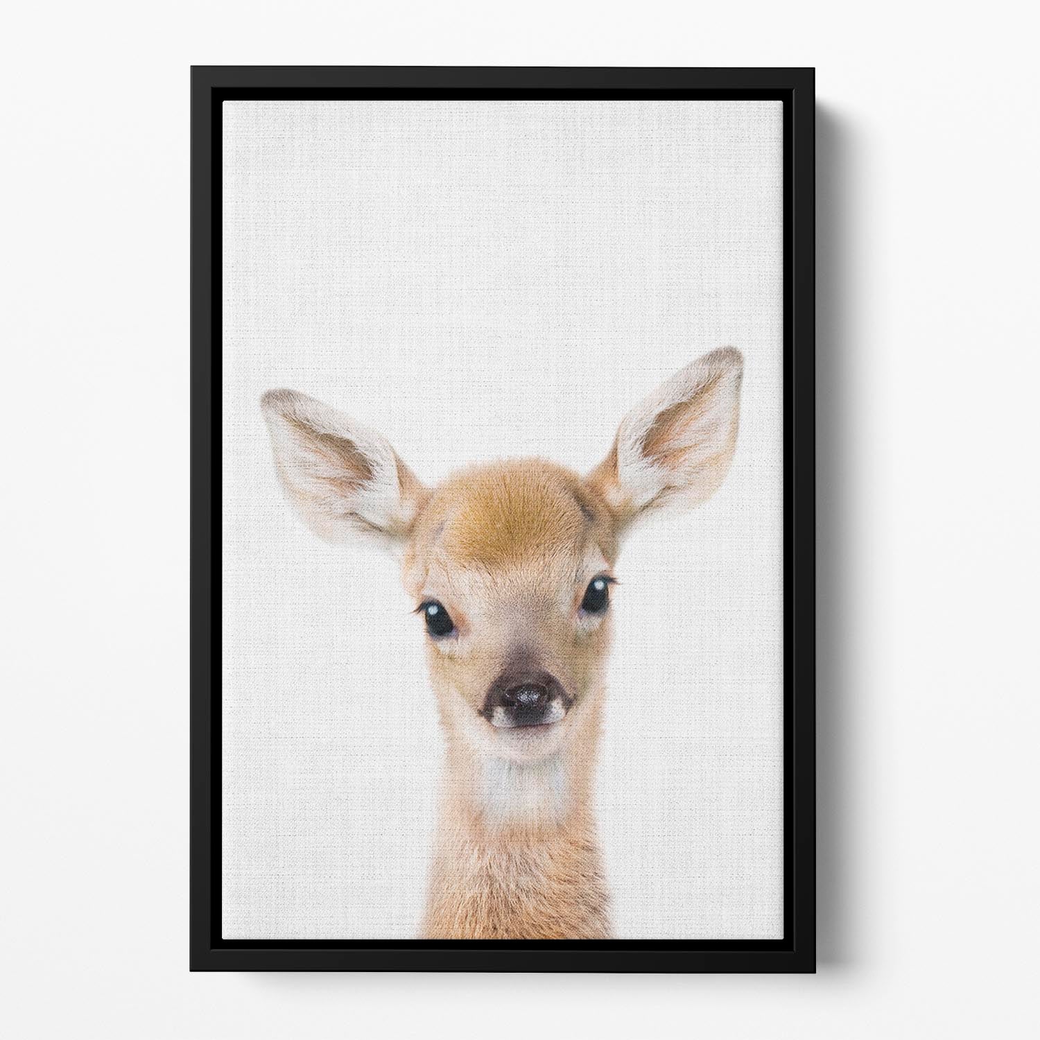 Peekaboo Baby Deer Floating Framed Canvas - 1x - 2