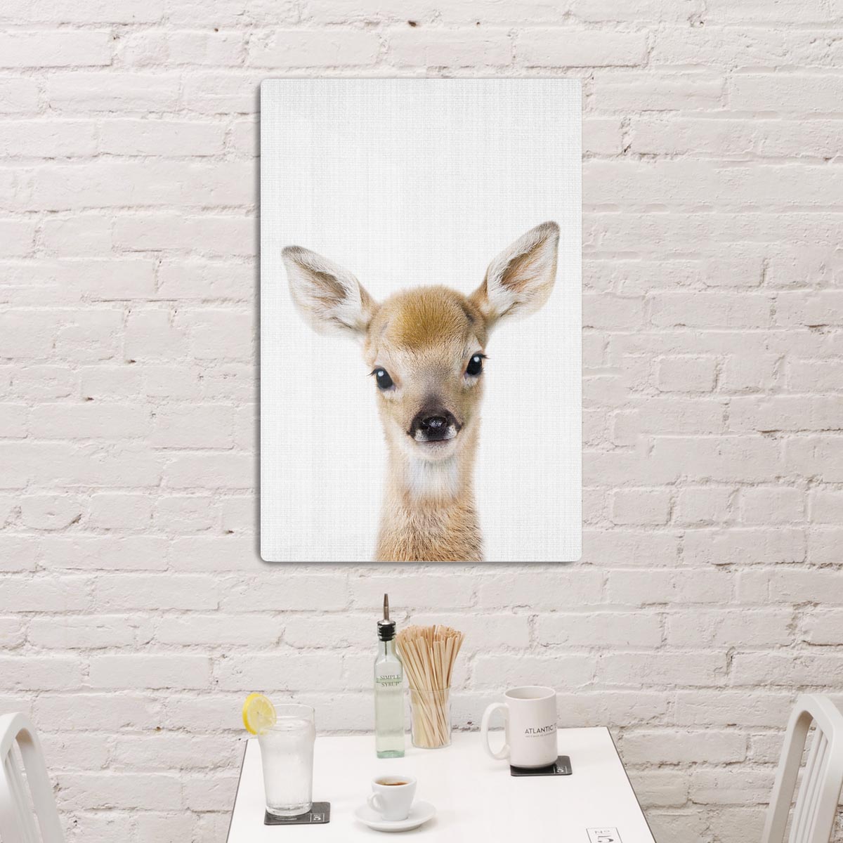 Peekaboo Baby Deer Acrylic Block - 1x - 3
