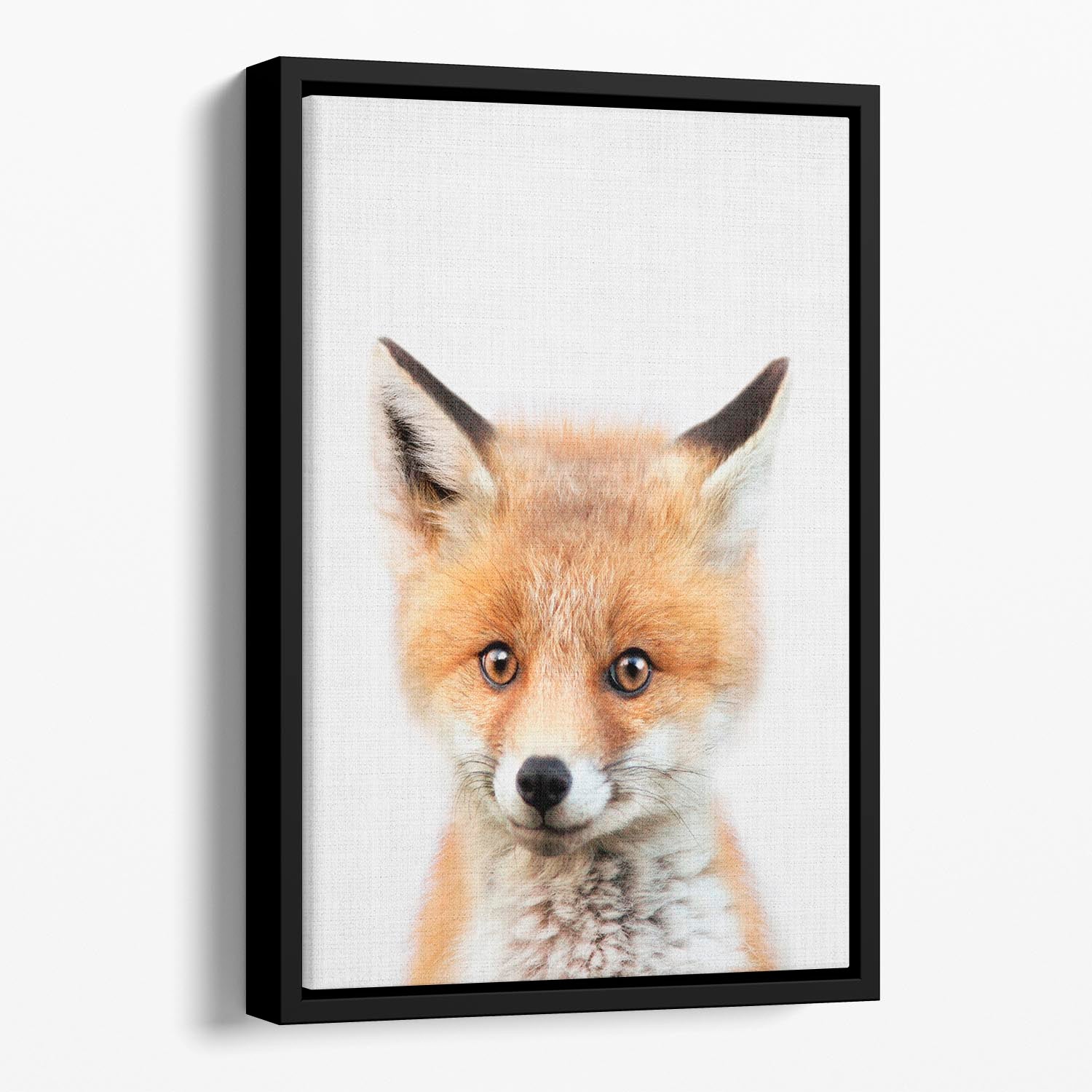 Peekaboo Baby Fox Floating Framed Canvas - 1x - 1