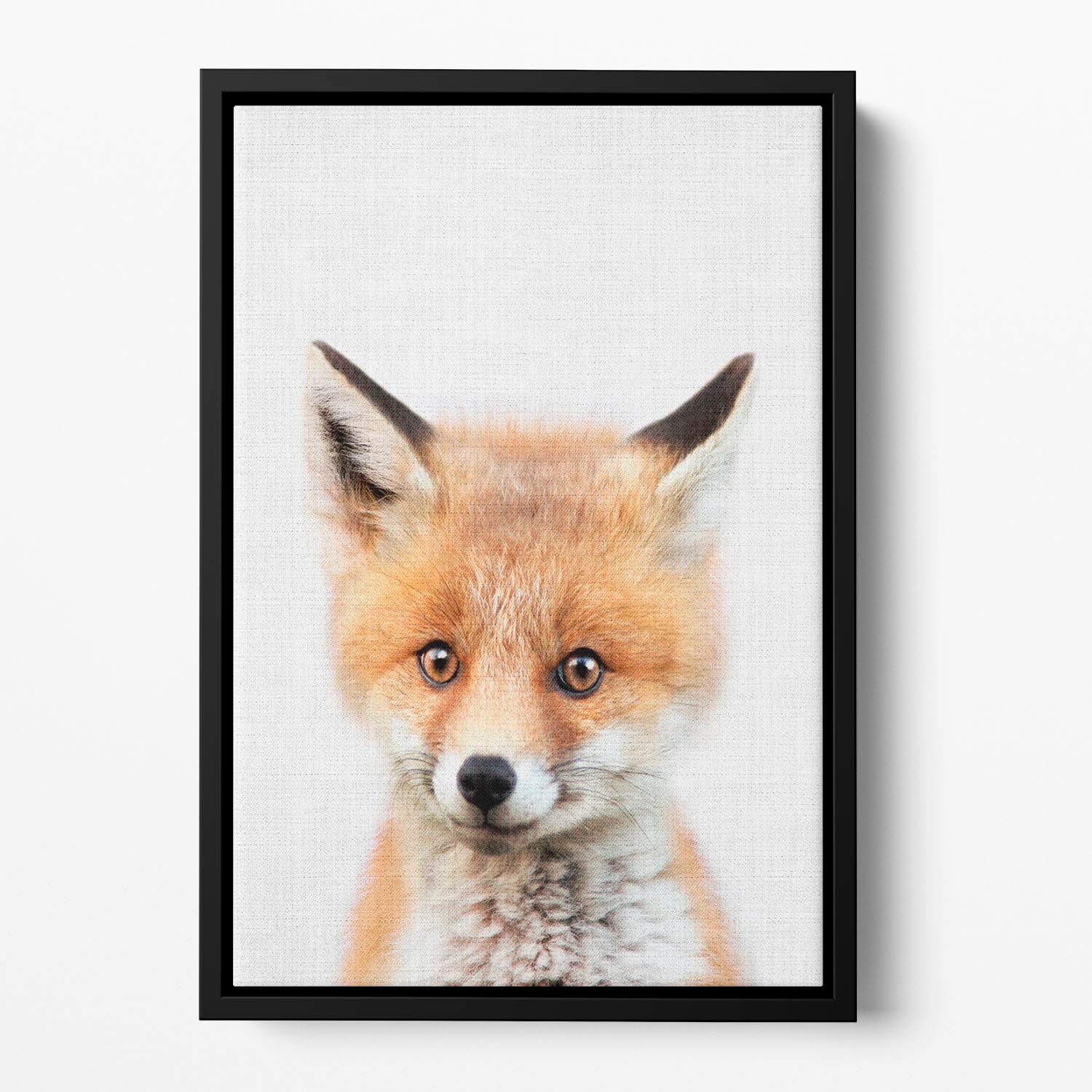 Peekaboo Baby Fox Floating Framed Canvas - 1x - 2