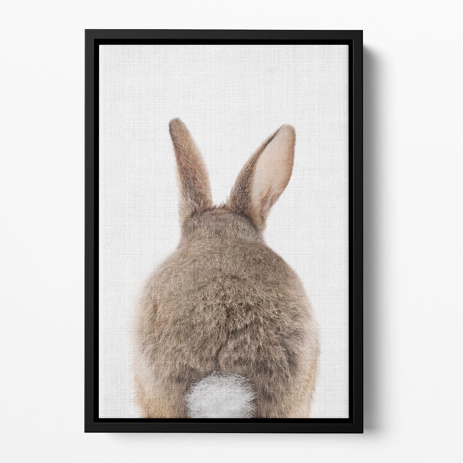 Peekaboo Bunny Tail Floating Framed Canvas - 1x - 2