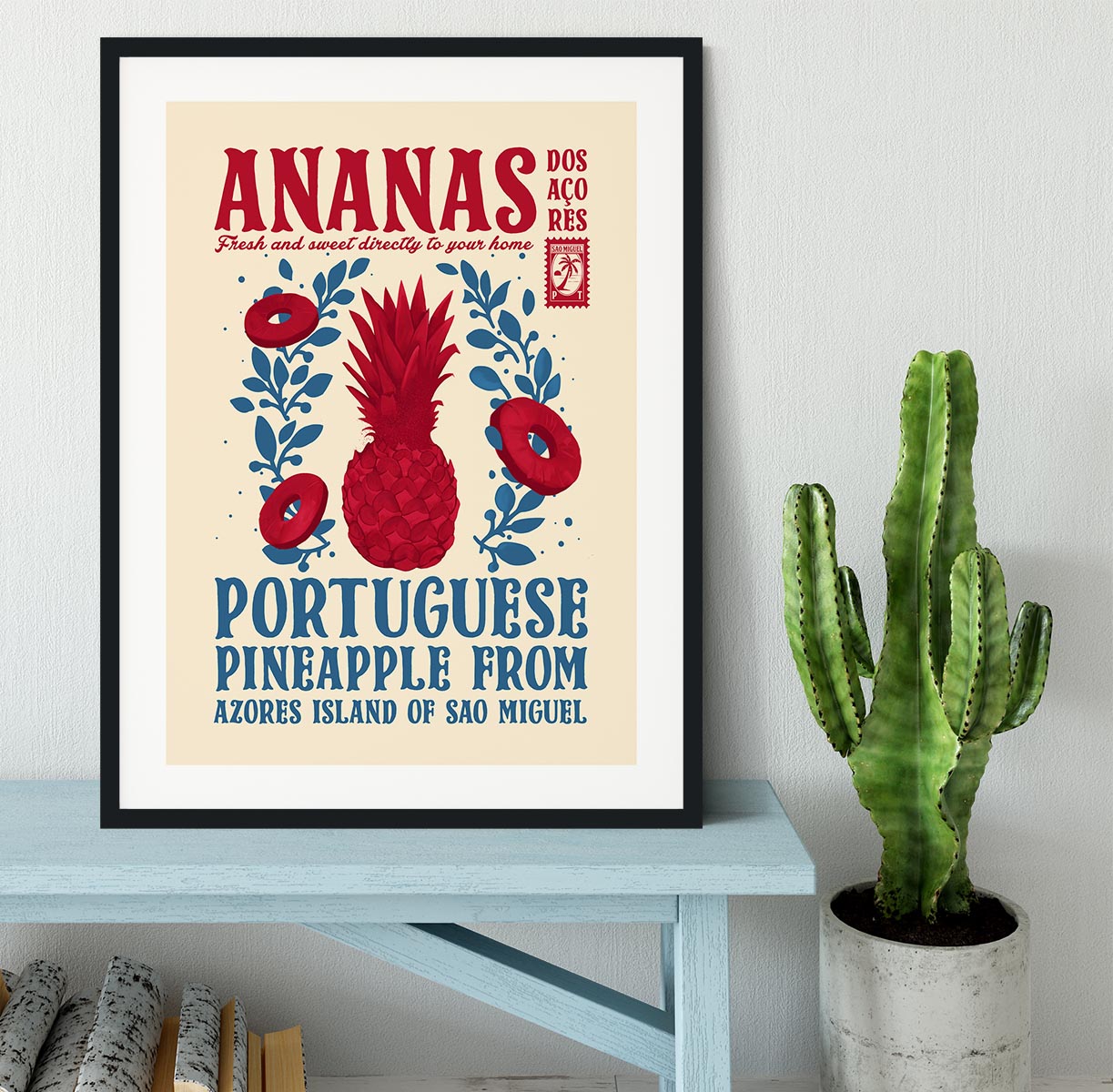 Pineapple kitchen print Framed Print - Canvas Art Rocks - 1