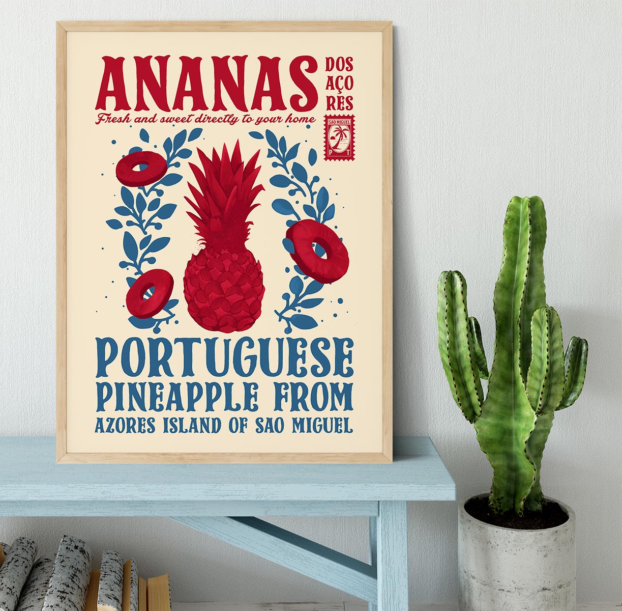 Pineapple kitchen print Framed Print - Canvas Art Rocks - 4