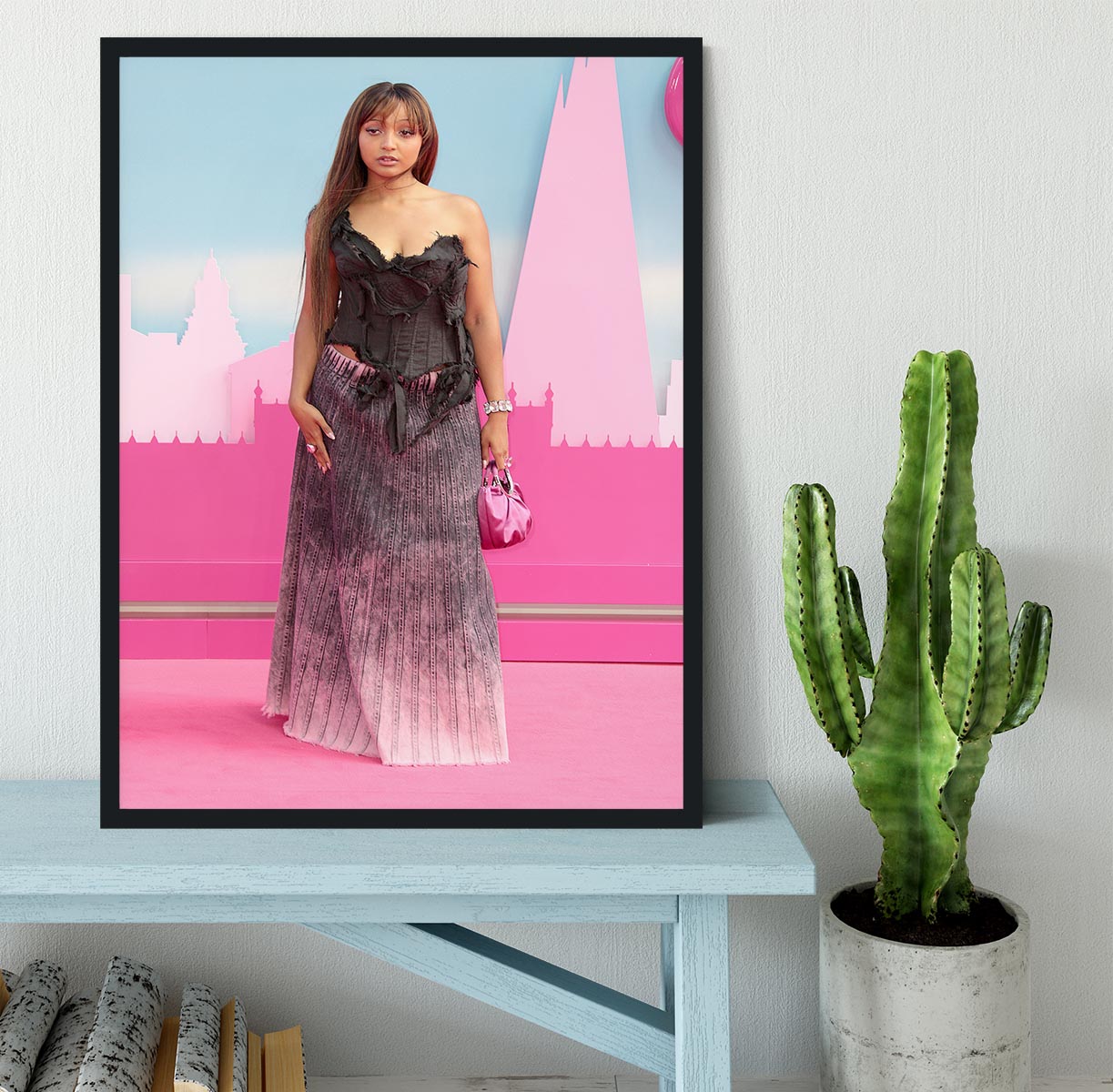 PinkPantheress at the Barbie premiere Framed Print - Canvas Art Rocks - 2