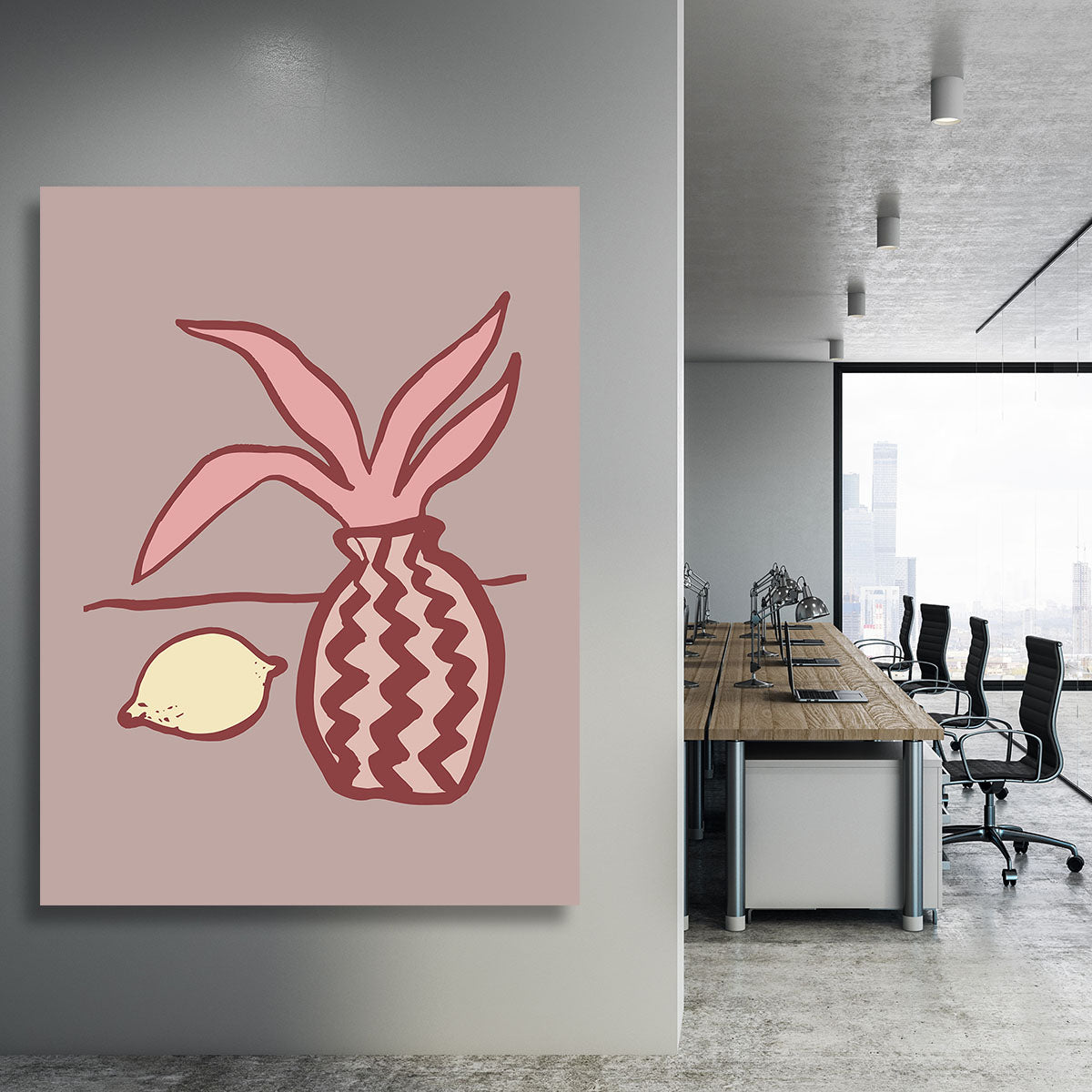 Pink Lemon Canvas Print or Poster - 1x - 3