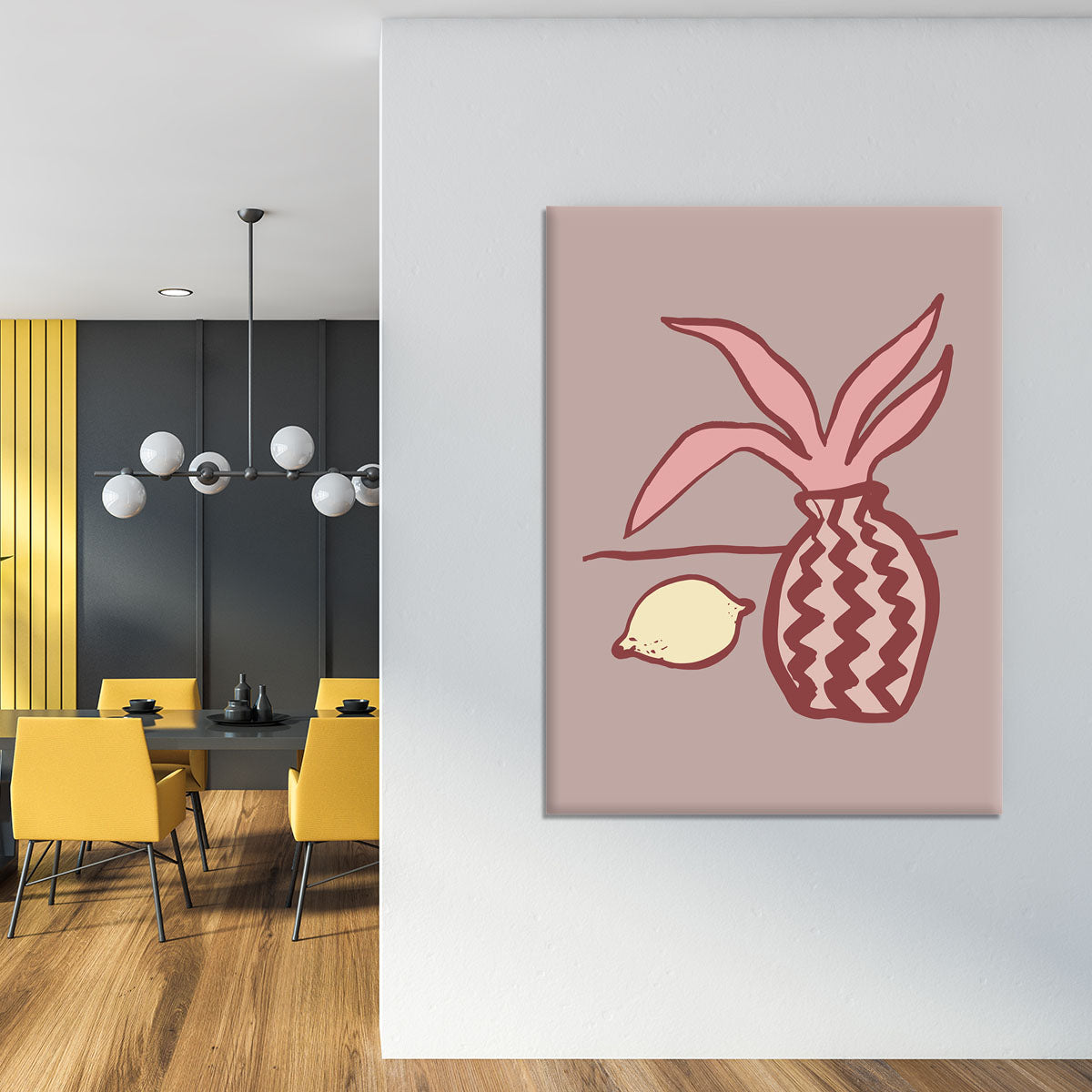 Pink Lemon Canvas Print or Poster - 1x - 4