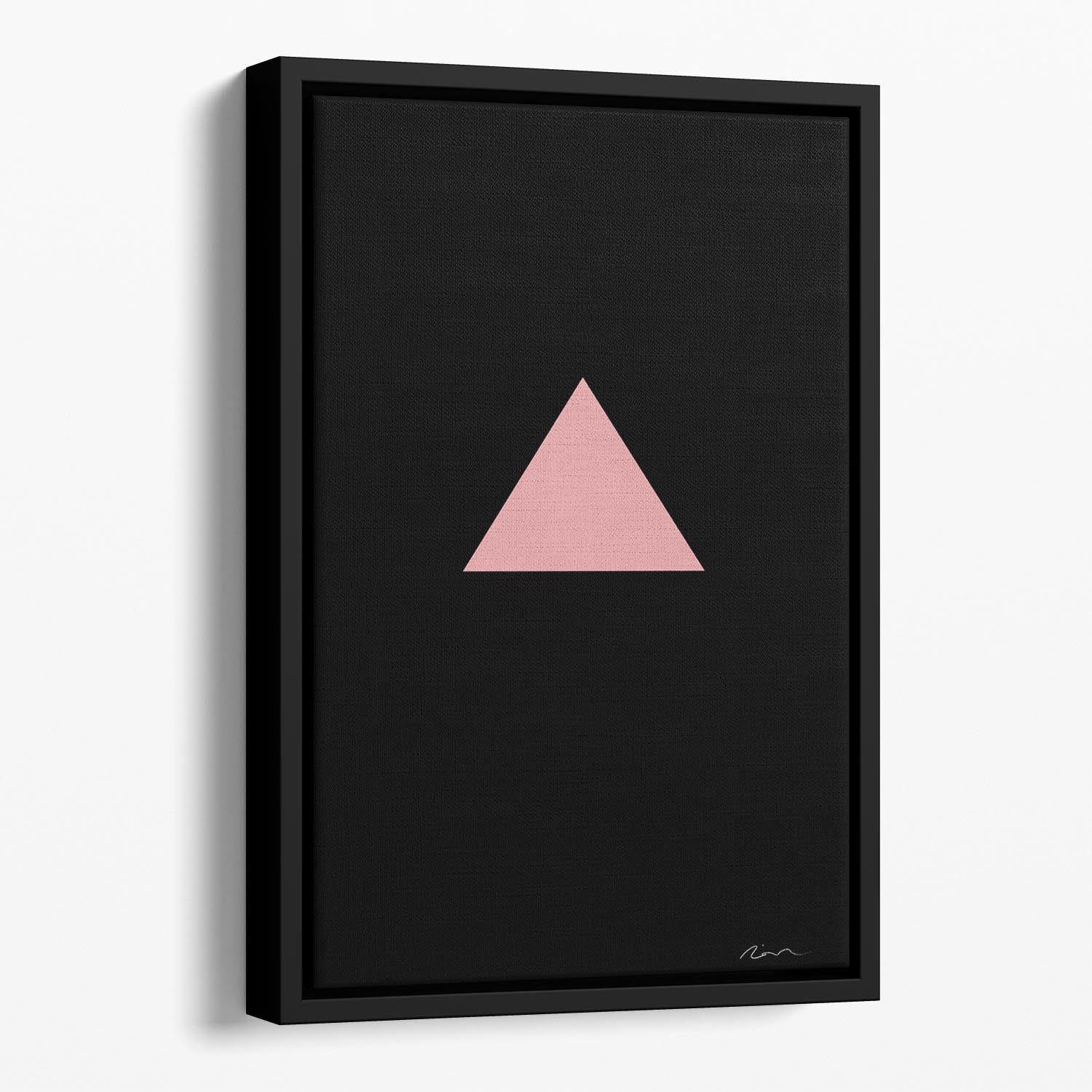 Pink Triangle Floating Framed Canvas - 1x - 1