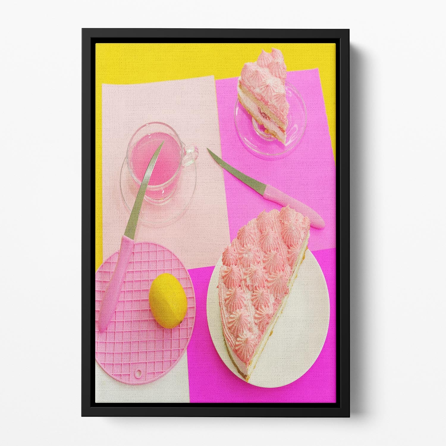 Pink mood Floating Framed Canvas - 1x - 2