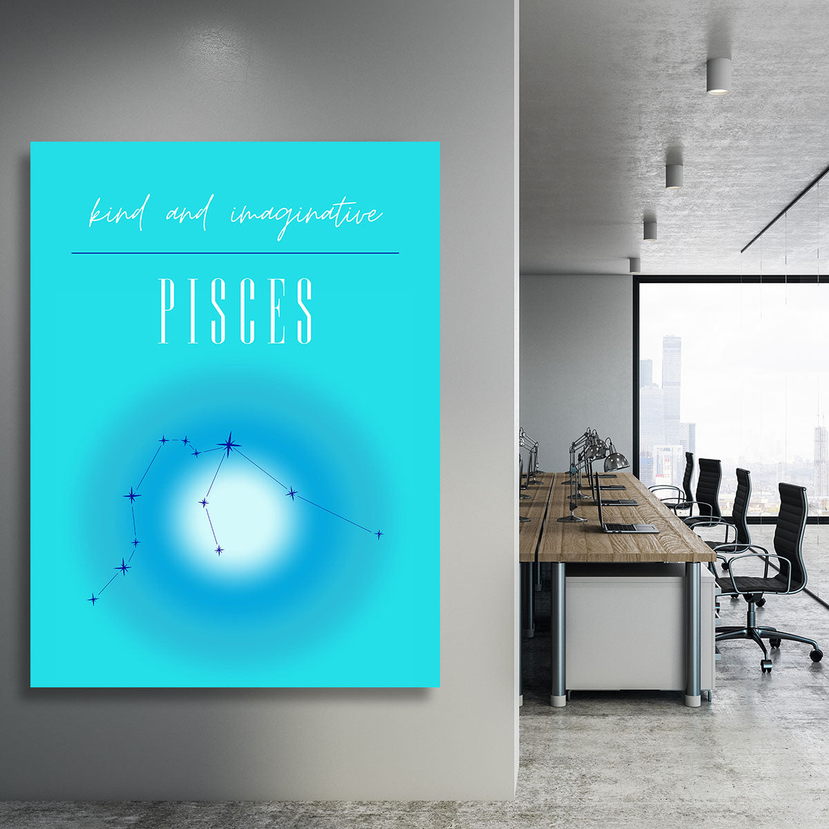 Pisces Zodiac Dream Art Canvas Print or Poster - Canvas Art Rocks - 3