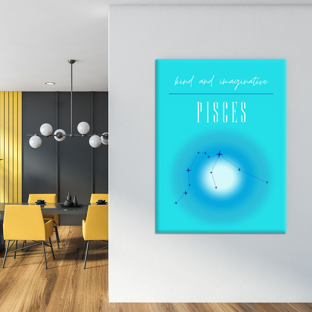 Pisces Zodiac Dream Art Canvas Print or Poster - Canvas Art Rocks - 4