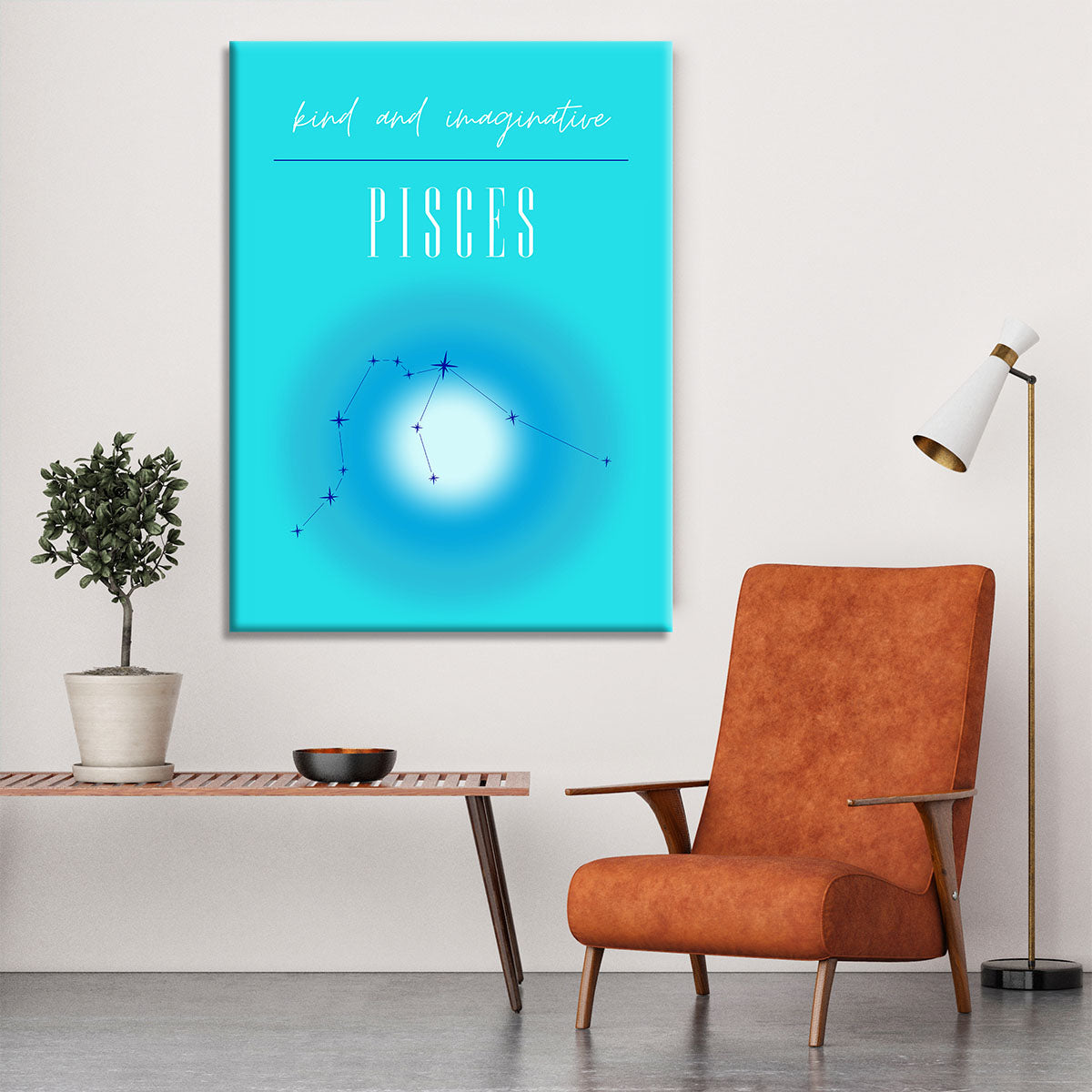 Pisces Zodiac Dream Art Canvas Print or Poster - Canvas Art Rocks - 6