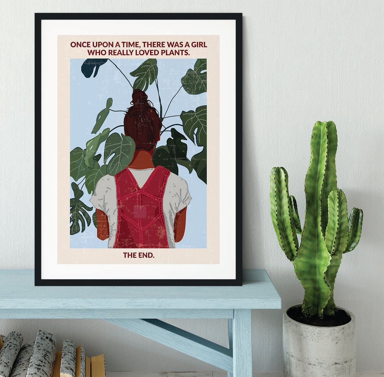 Plant Girl south Asian Framed Print - 1x - 1