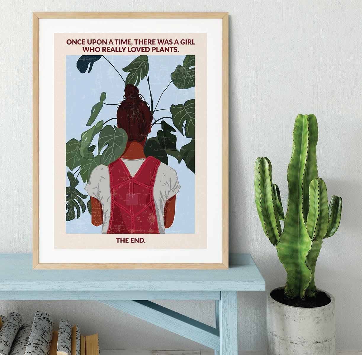 Plant Girl south Asian Framed Print - 1x - 3