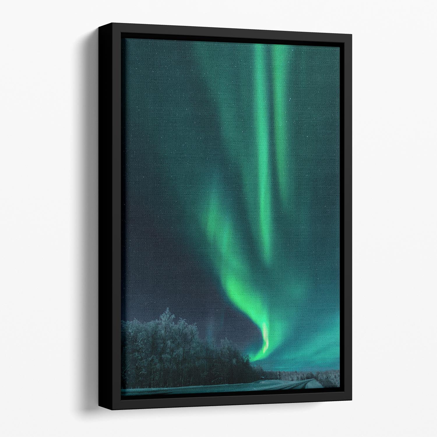 Polar lights Floating Framed Canvas - Canvas Art Rocks - 1