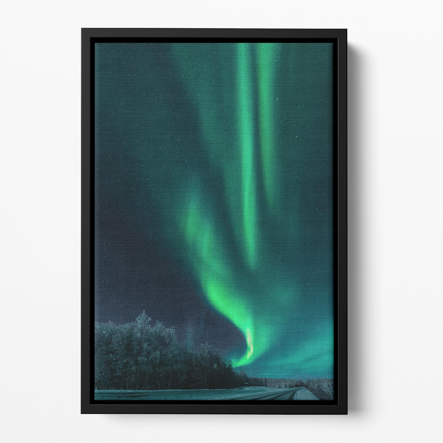 Polar lights Floating Framed Canvas - Canvas Art Rocks - 2