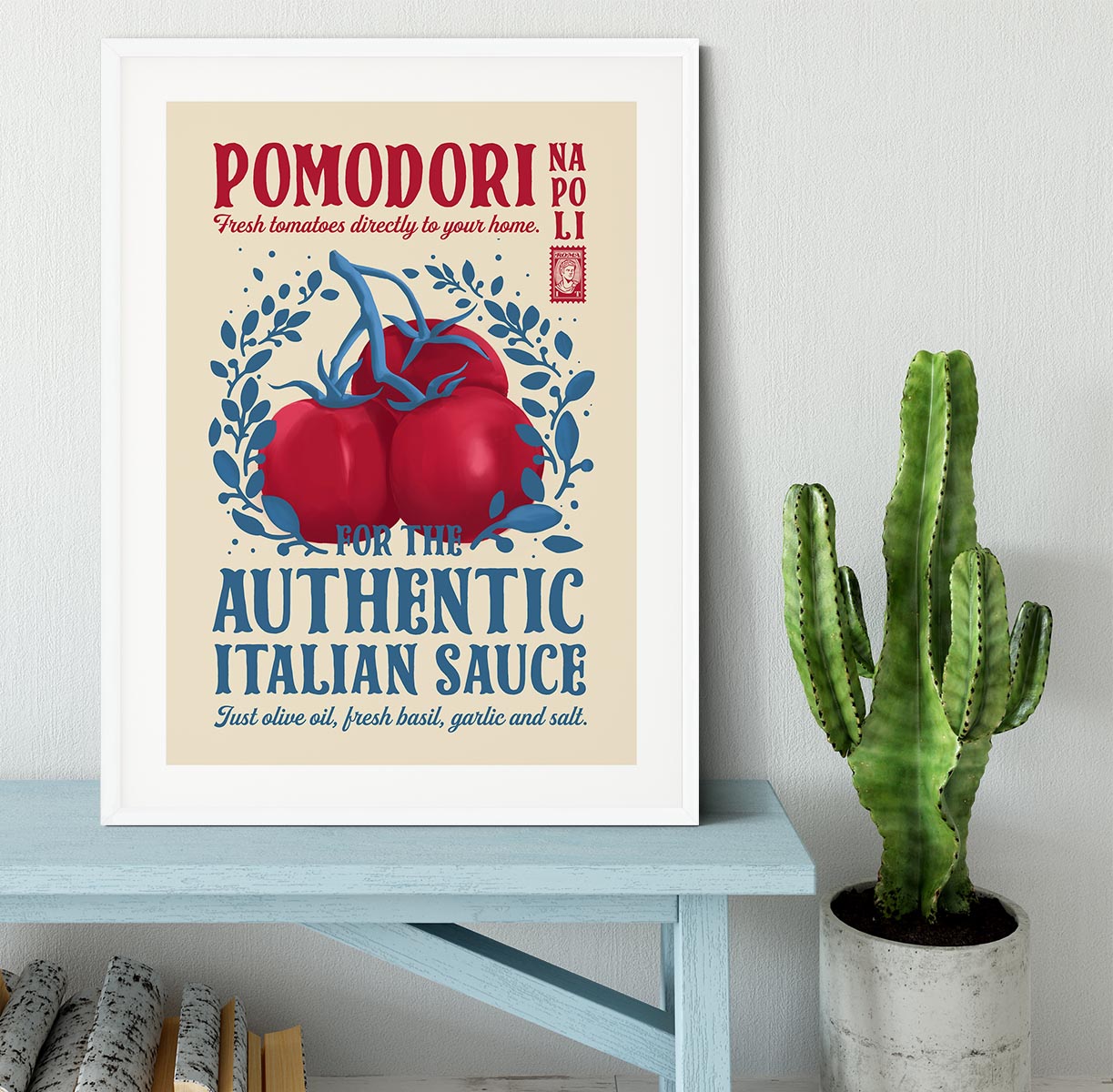 Pomodori Kitchen print Framed Print - Canvas Art Rocks - 5