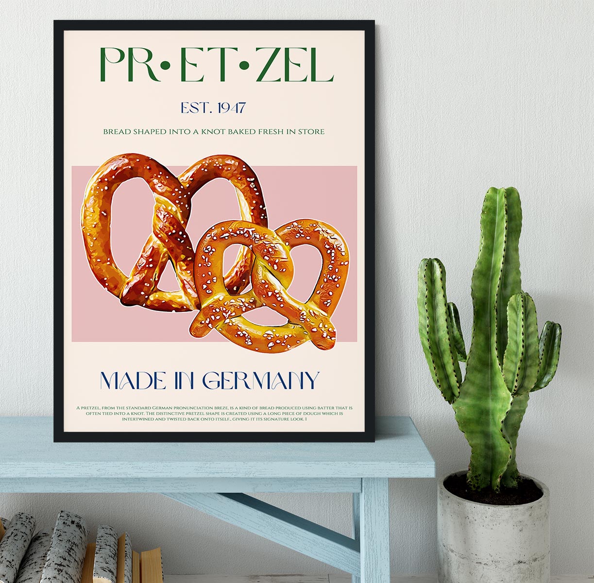 Pretzel Print Framed Print - Canvas Art Rocks - 2