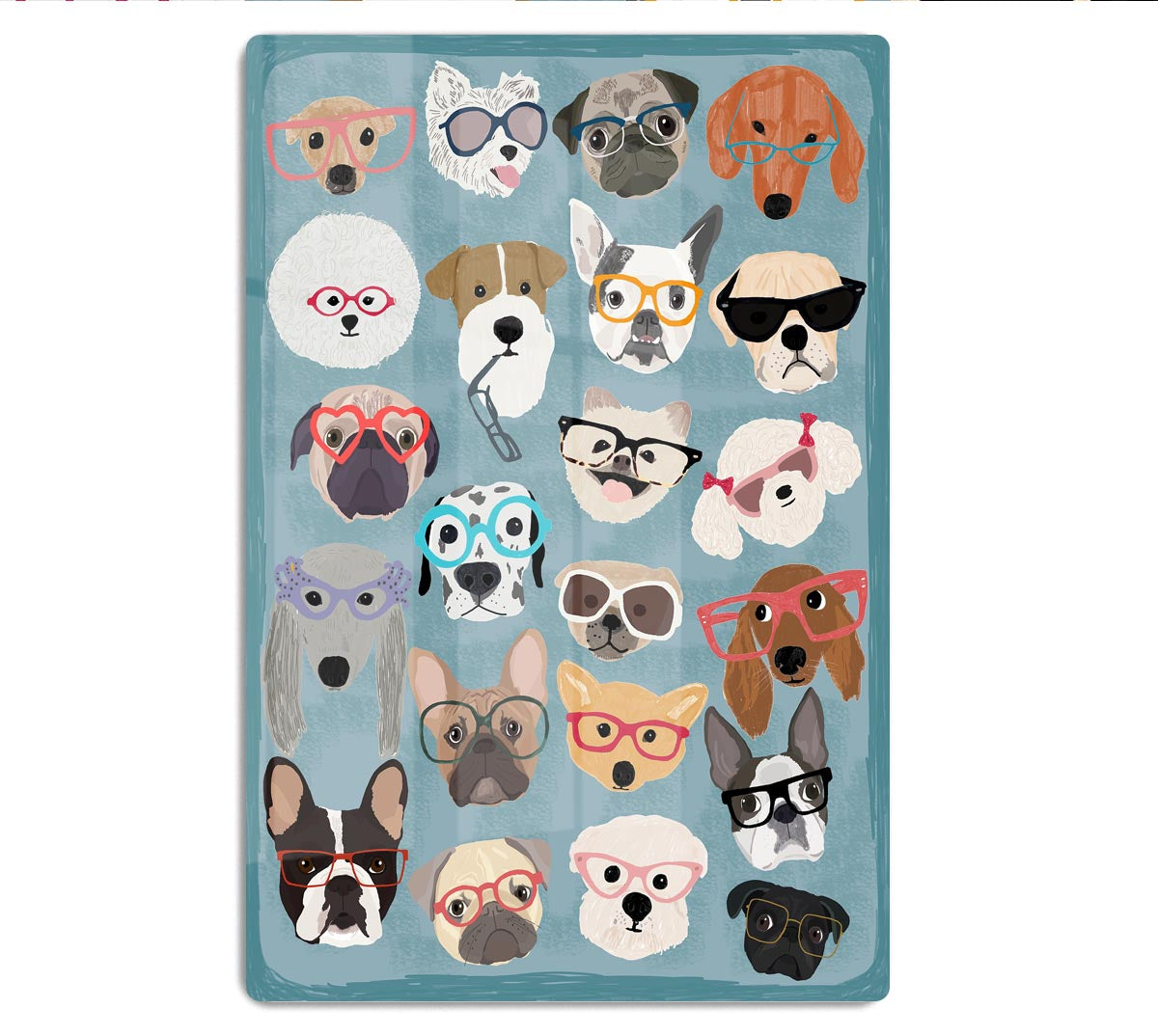 Puzzle Dogs In Glasses Acrylic Block - 1x - 1
