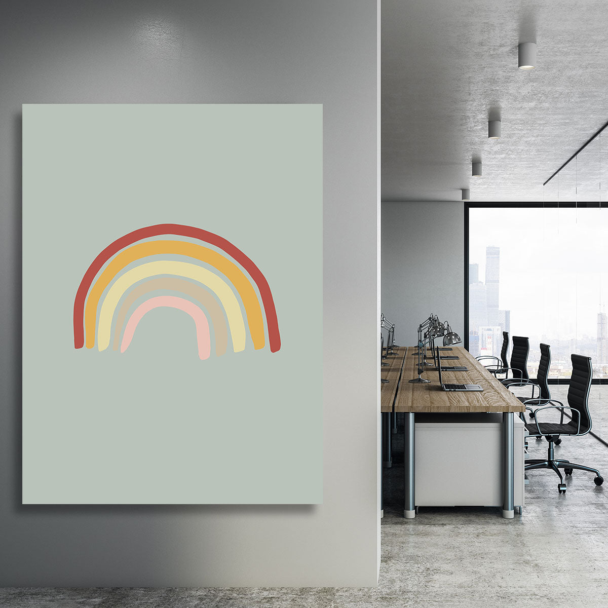 Rainbow Green Canvas Print or Poster - 1x - 3