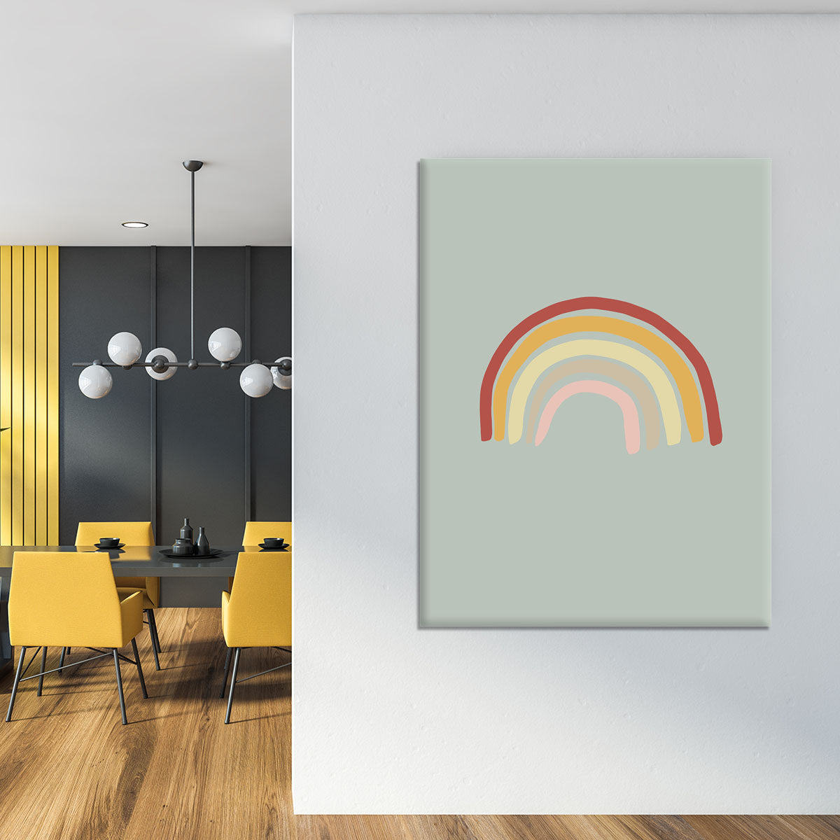 Rainbow Green Canvas Print or Poster - 1x - 4