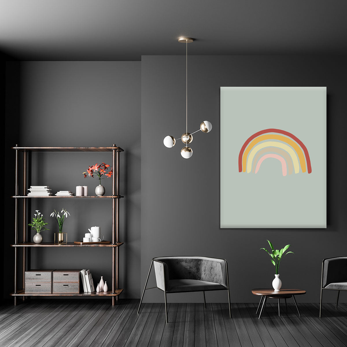 Rainbow Green Canvas Print or Poster - 1x - 5