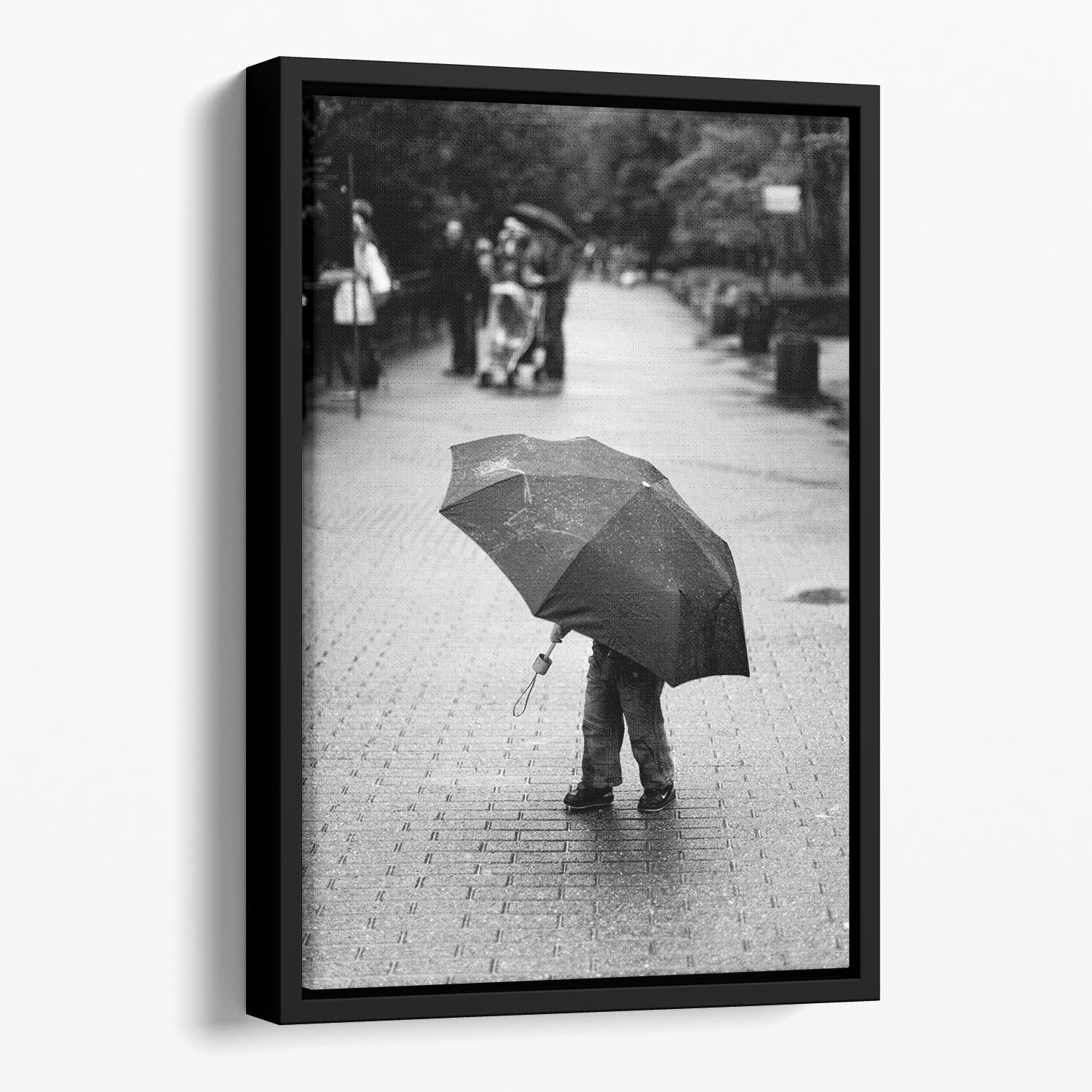 Rainy day Floating Framed Canvas - 1x - 1