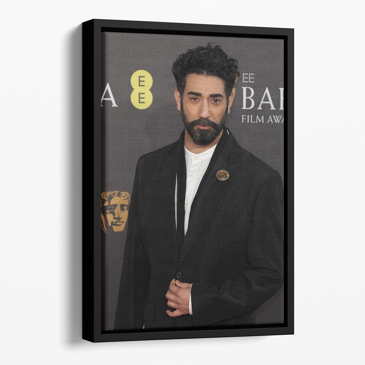Ray Panthaki at the Baftas Floating Framed Canvas - Canvas Art Rocks - 1