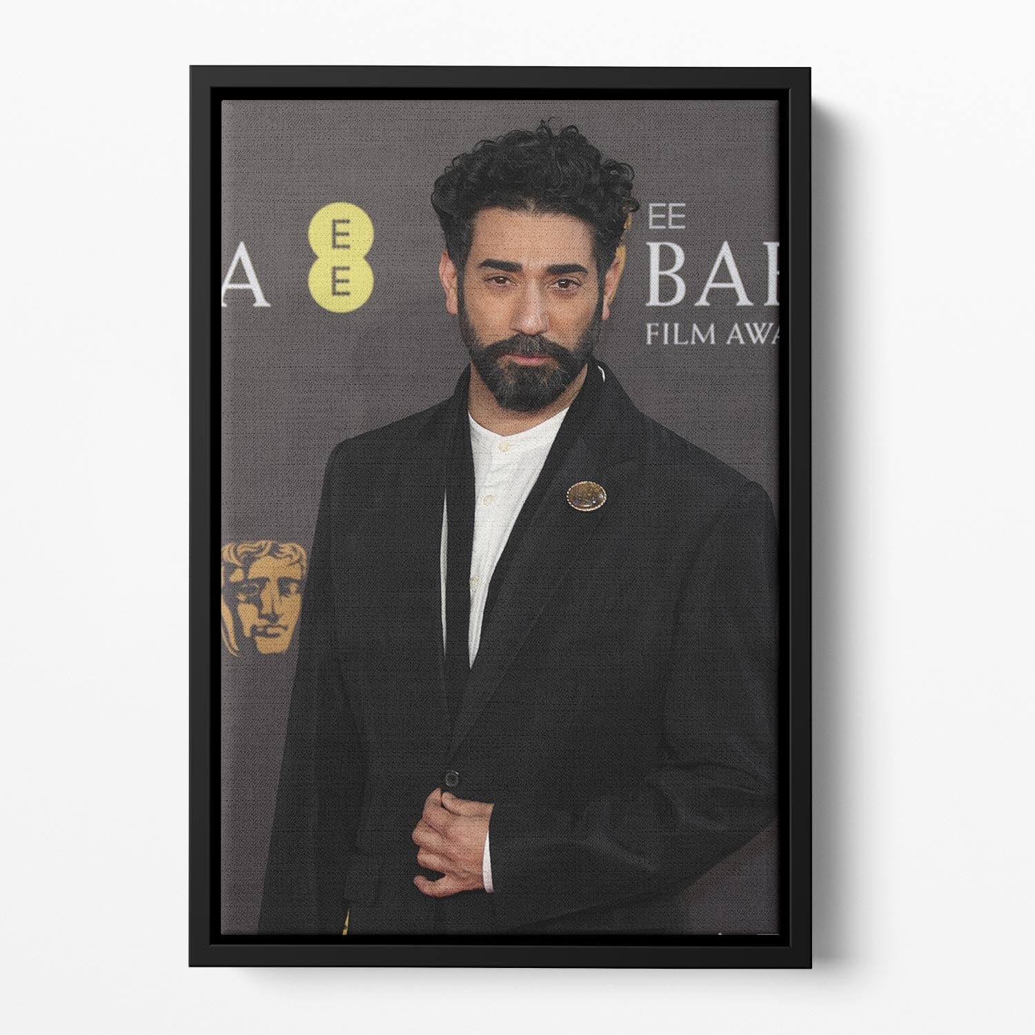 Ray Panthaki at the Baftas Floating Framed Canvas - Canvas Art Rocks - 2