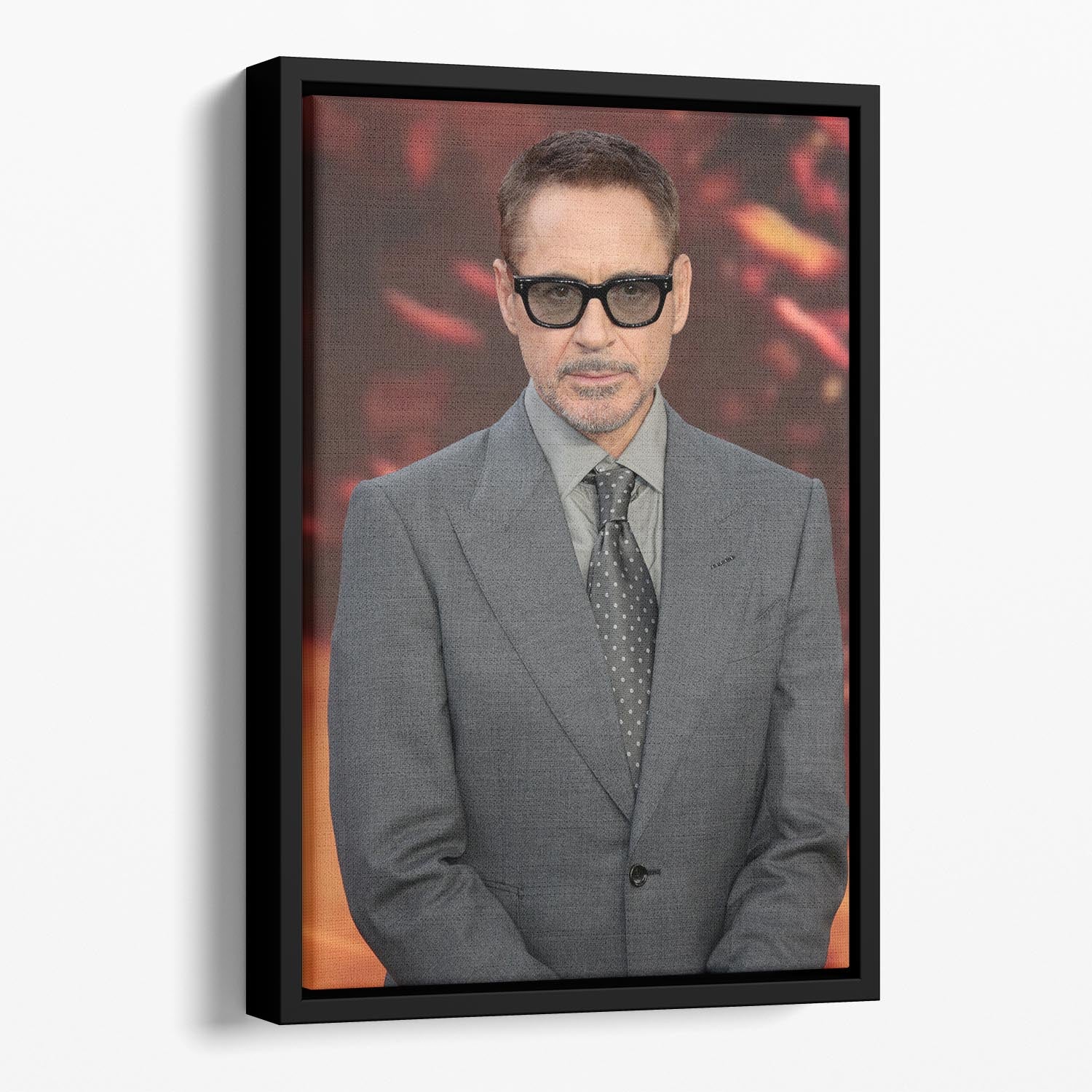Robert Downey Jnr at the Oppenheimer Premiere Floating Framed Canvas - Canvas Art Rocks - 1