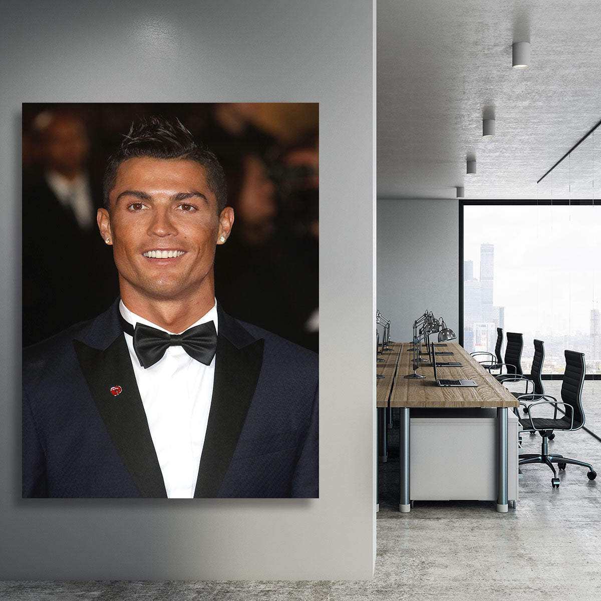 Ronaldo Wearing Poppy Canvas Print or Poster - Canvas Art Rocks - 3